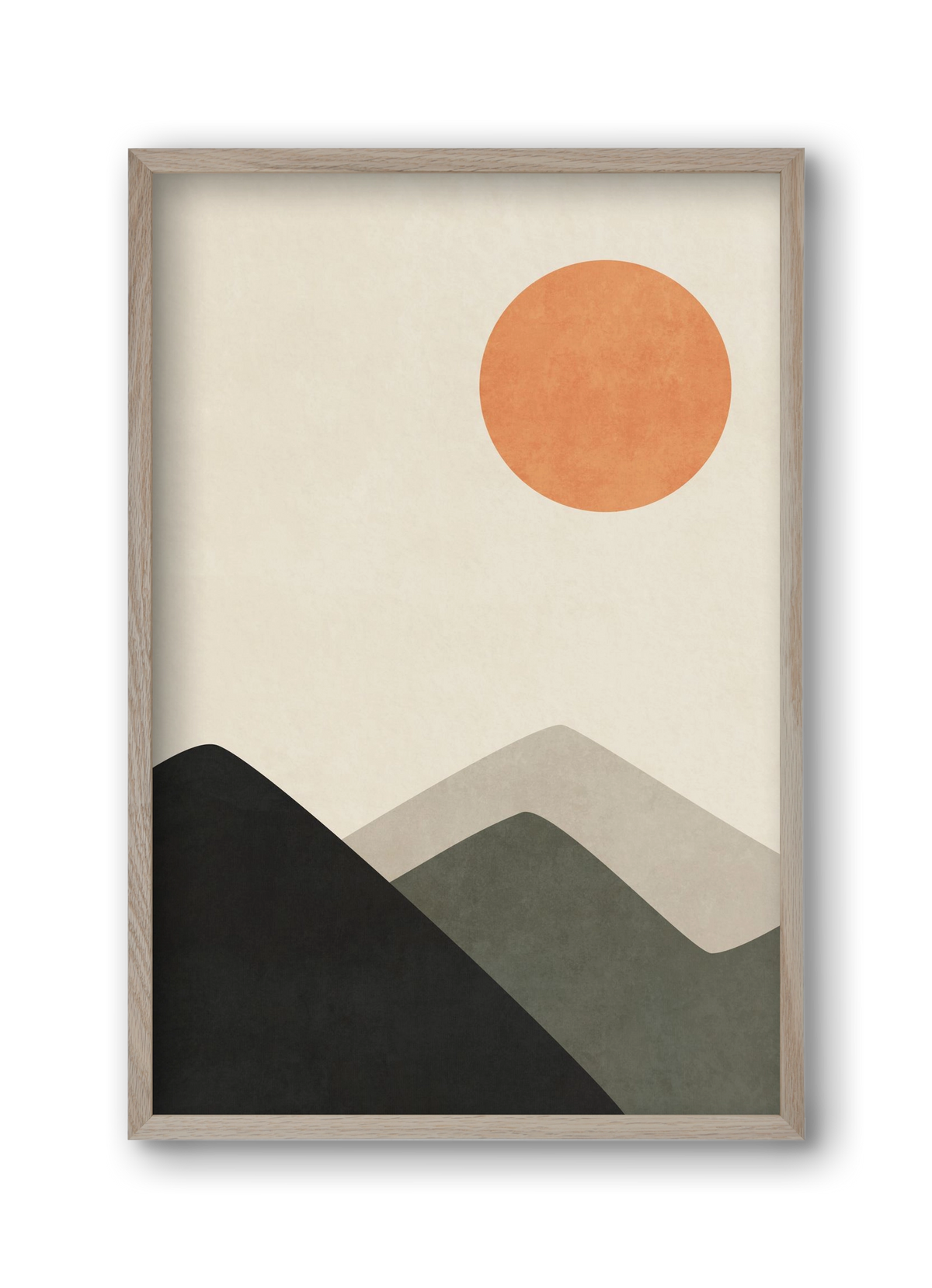 MINIMAL LANDSCAPE 02 , 30x45 cm (30x45 cm), Tölgy keret