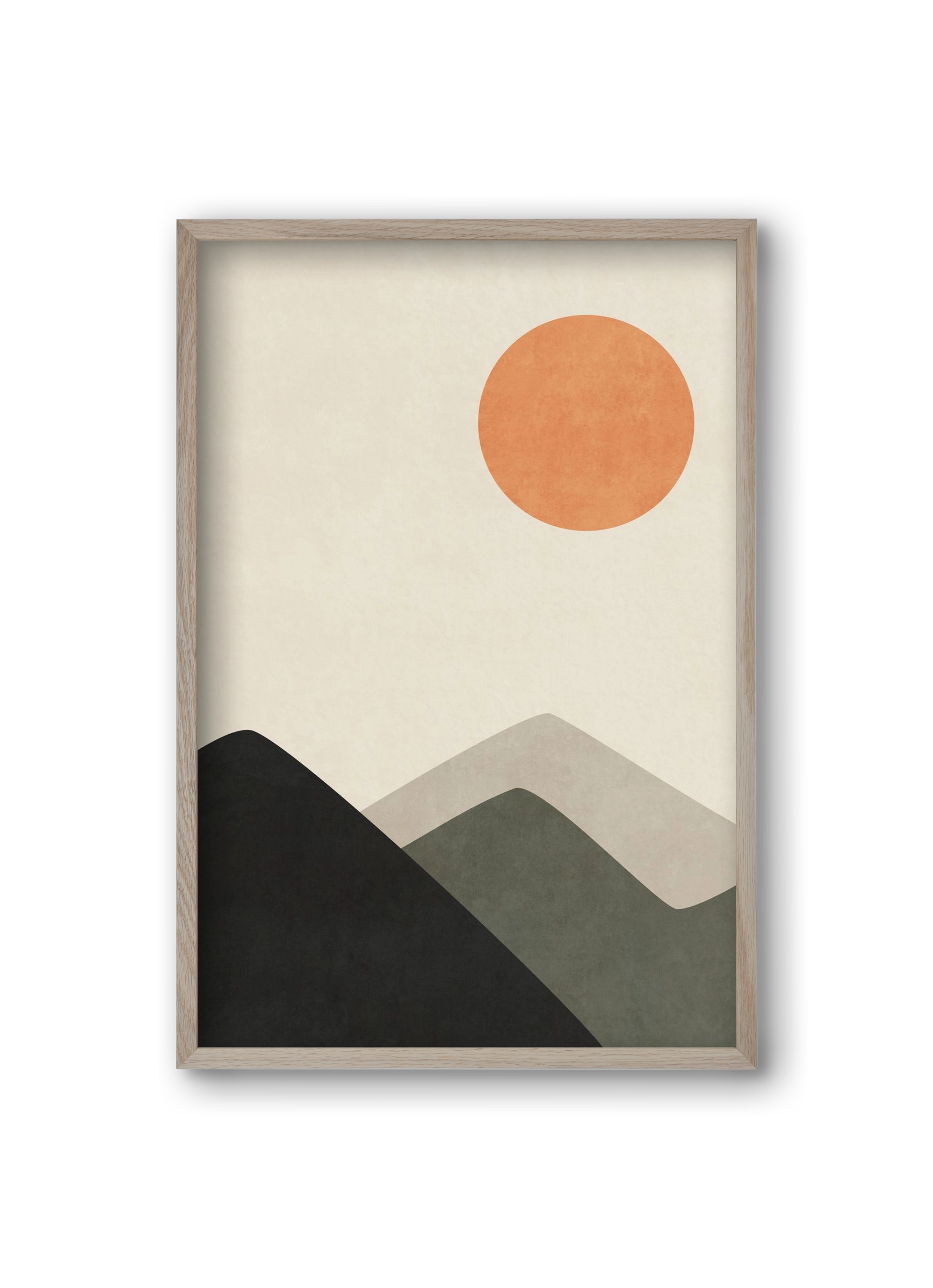 MINIMAL LANDSCAPE 02 , 20x30 cm (20x30 cm), Tölgy keret