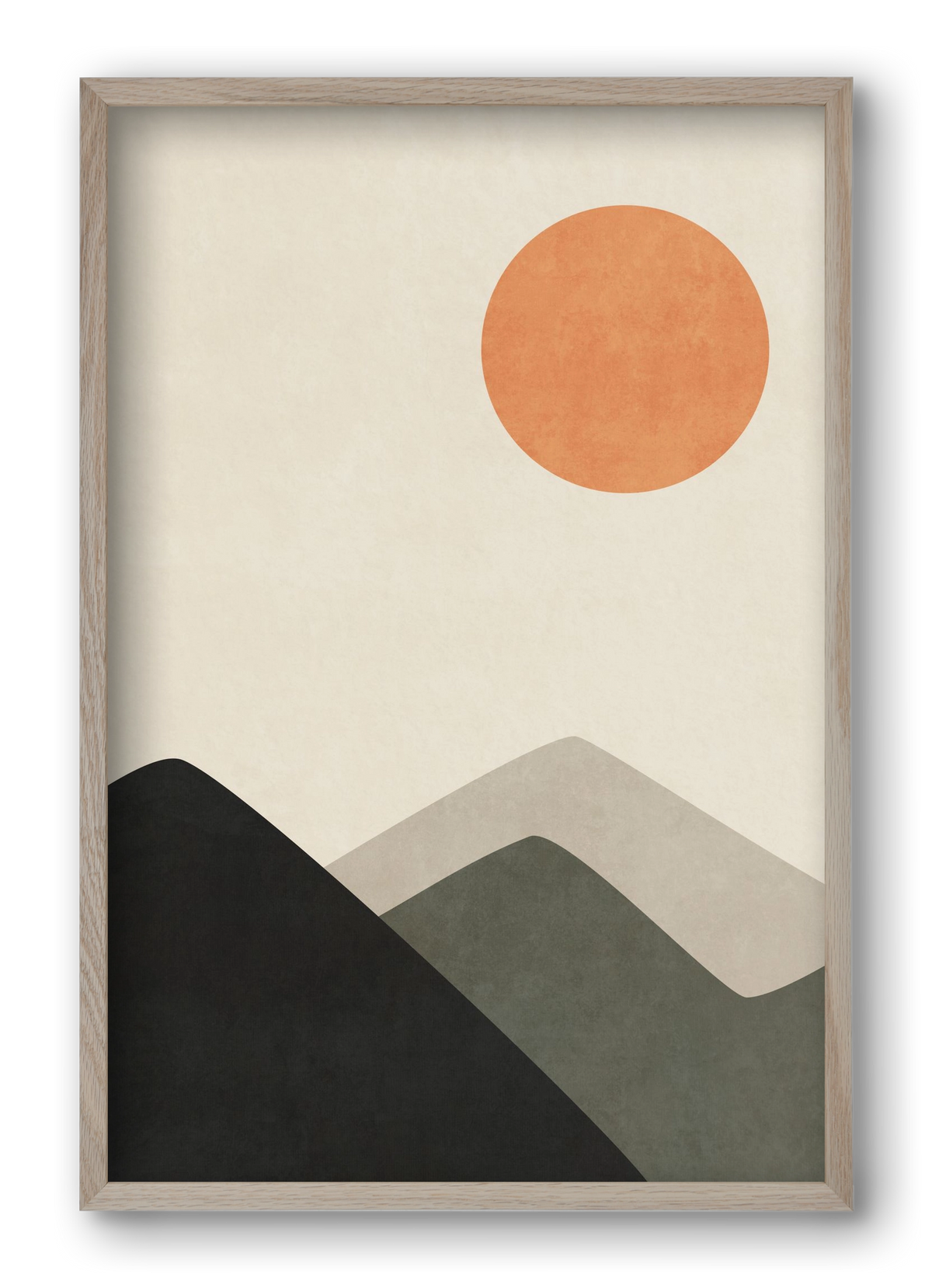 MINIMAL LANDSCAPE 02 , 40x60 cm (40x60 cm), Tölgy keret