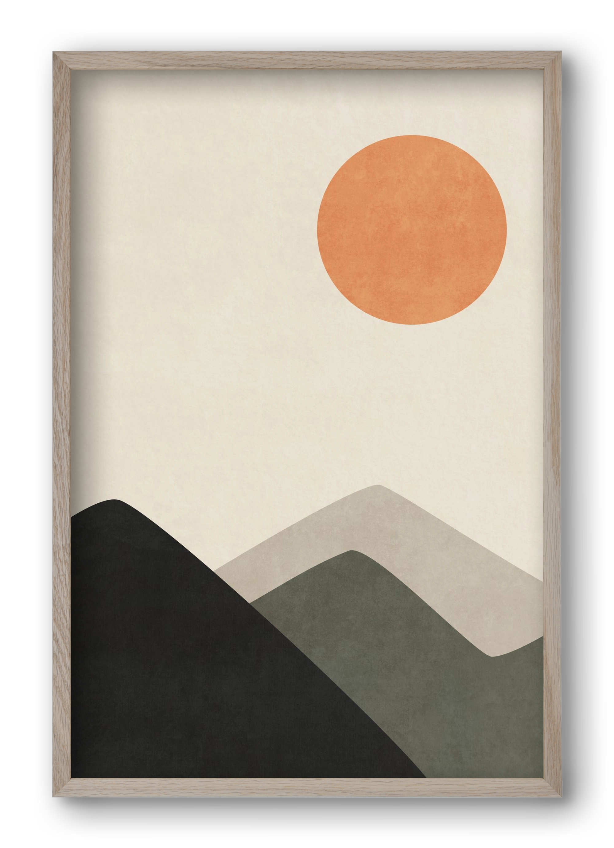 MINIMAL LANDSCAPE 02 , 40x60 cm (40x60 cm), Tölgy keret