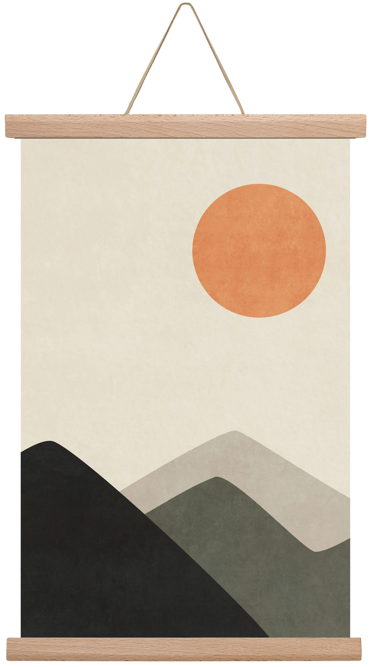 MINIMAL LANDSCAPE 02 , 30x45 cm (30x45 cm), Tölgy akasztó