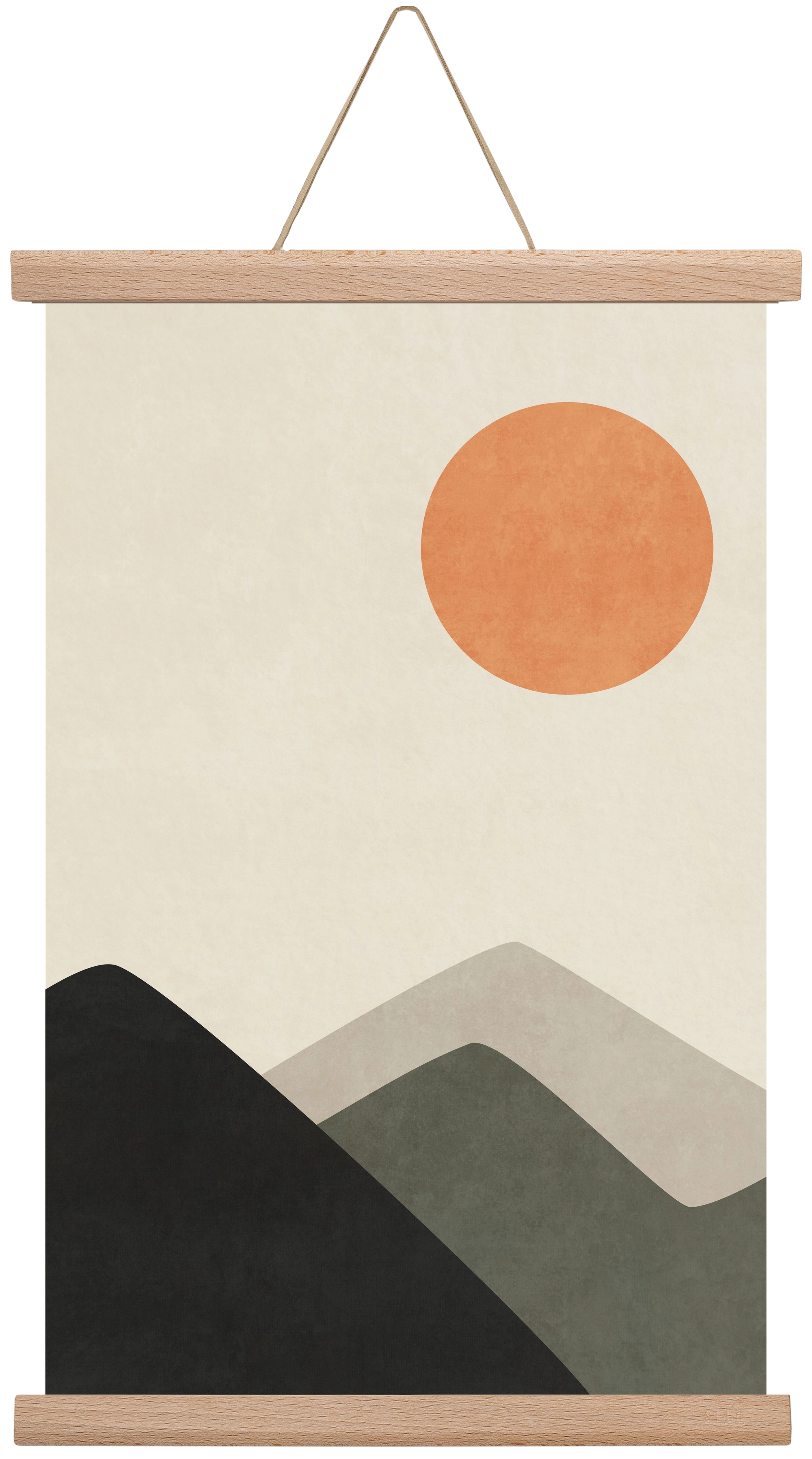 MINIMAL LANDSCAPE 02 , 30x45 cm (30x45 cm), Tölgy akasztó