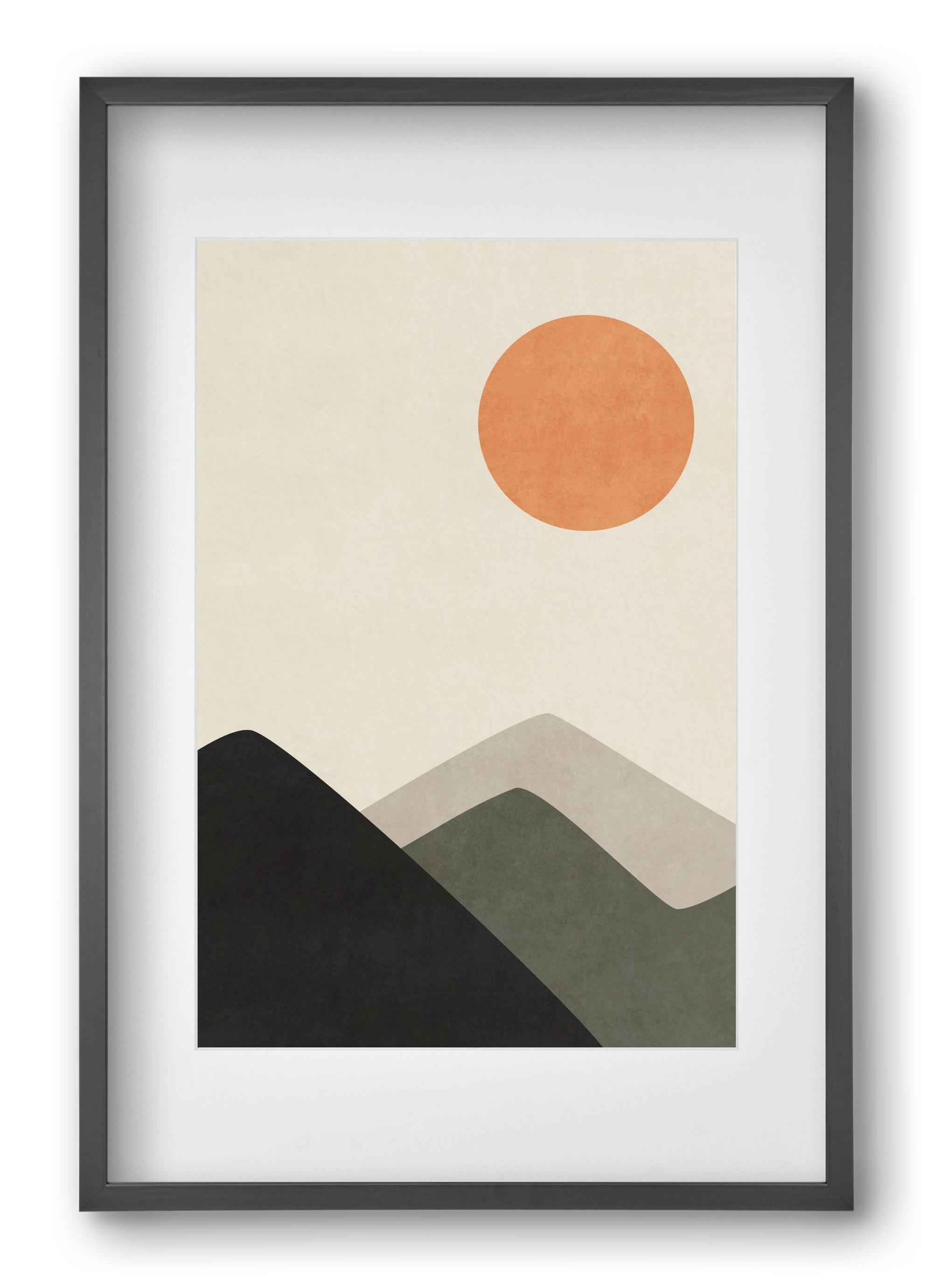 MINIMAL LANDSCAPE 02 , 40x60 cm (30x45 cm), Fekete keret, paszpartuval