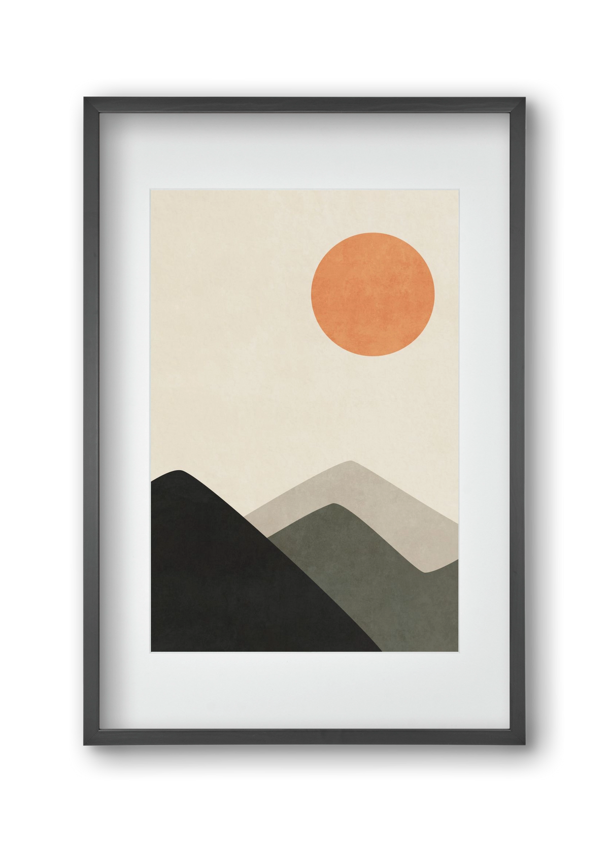 MINIMAL LANDSCAPE 02 , 30x45 cm (20x30 cm), Fekete keret, paszpartuval