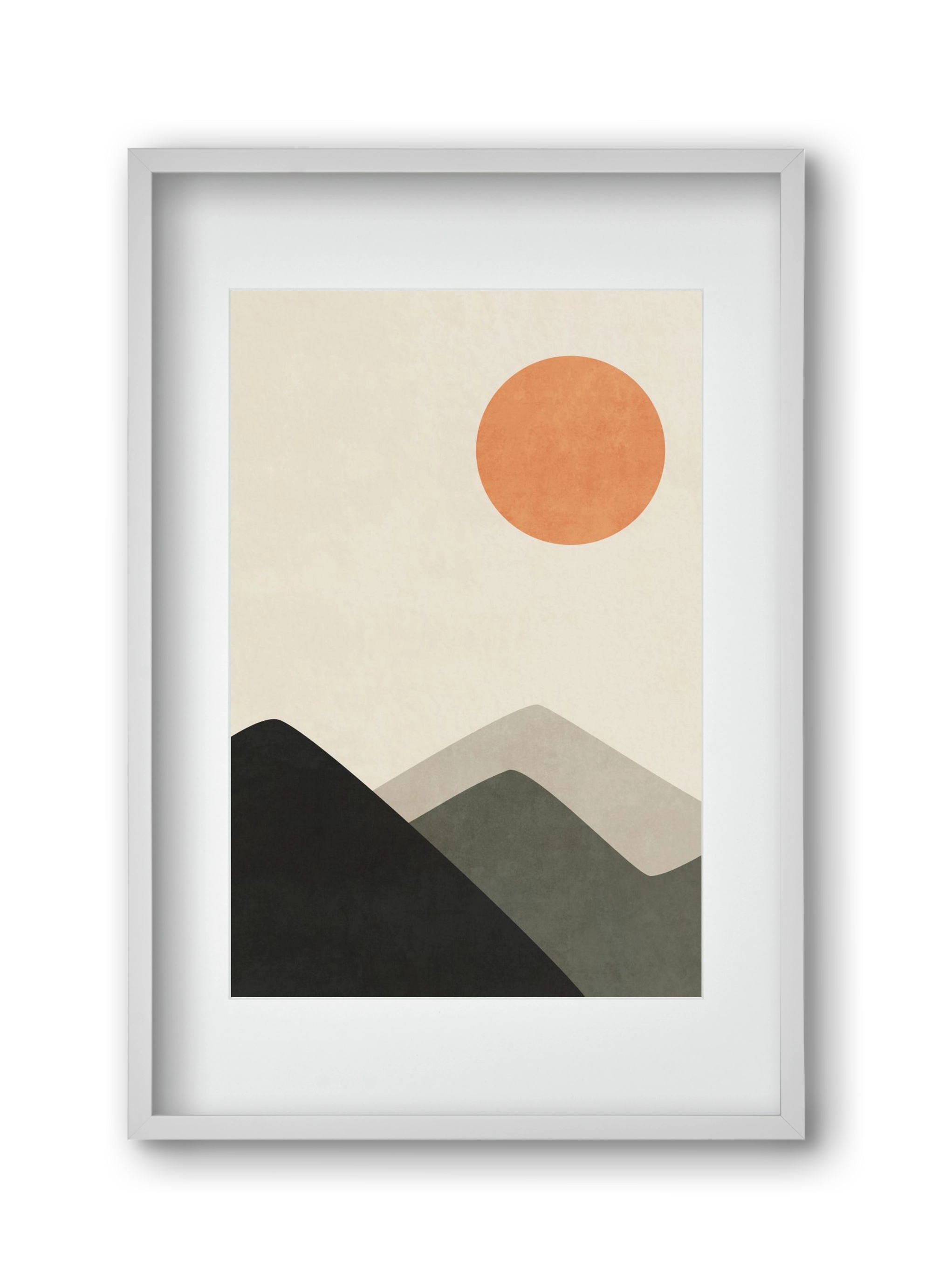 MINIMAL LANDSCAPE 02 , 30x45 cm (20x30 cm), Fehér keret, paszpartuval