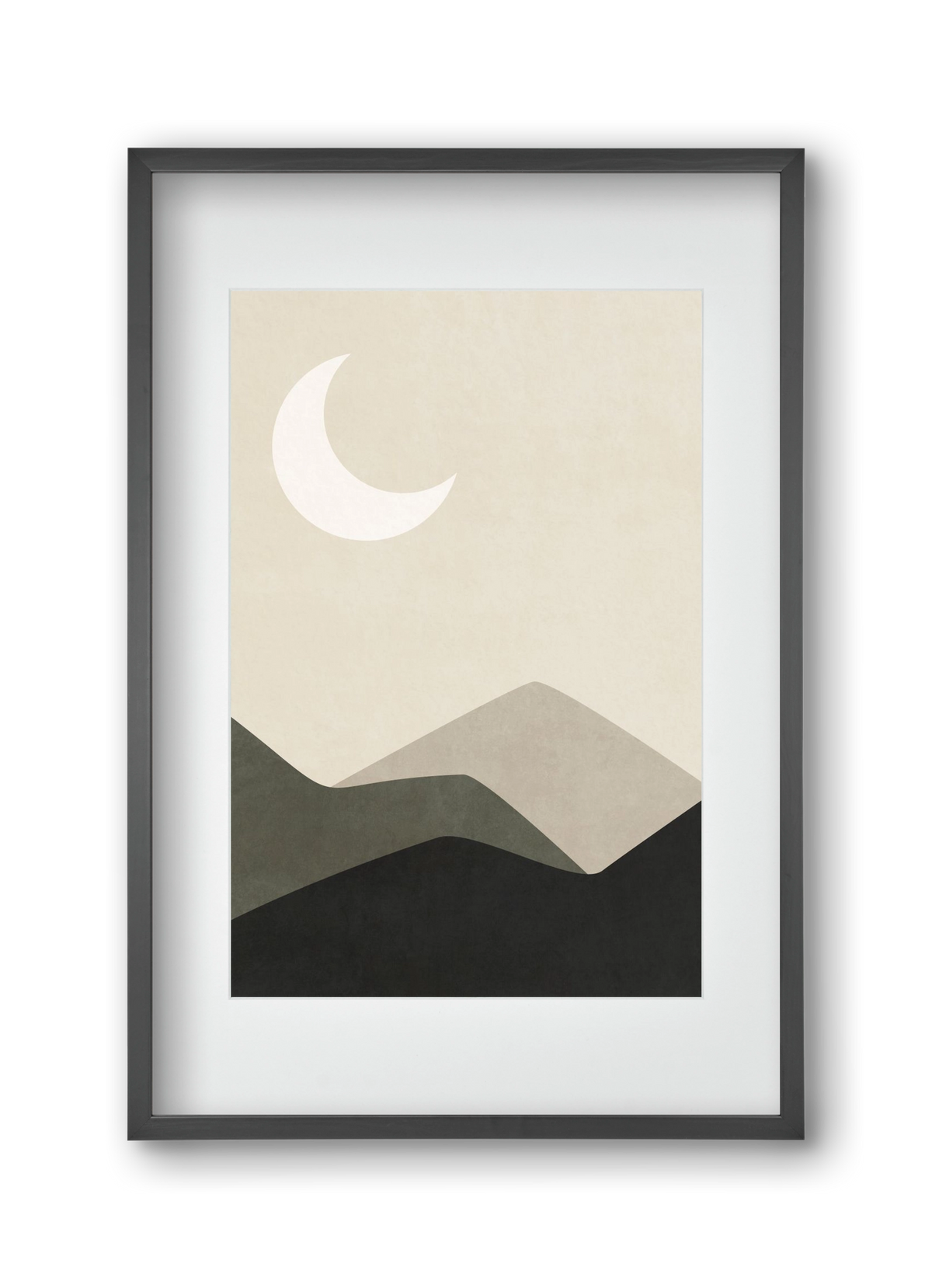 MINIMAL LANDSCAPE 01, 30x45 cm (20x30 cm), Fekete keret, paszpartuval
