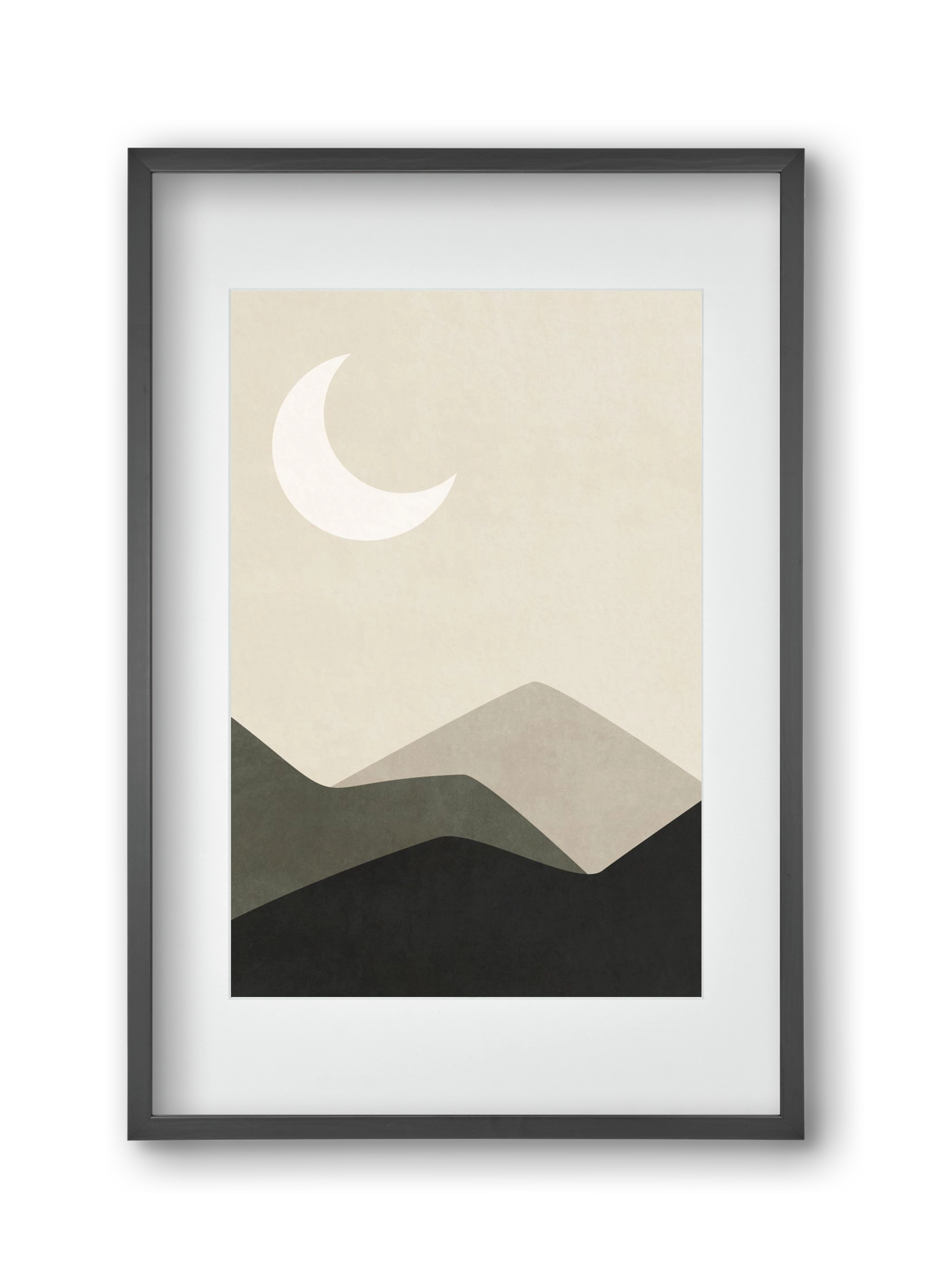MINIMAL LANDSCAPE 01, 30x45 cm (20x30 cm), Fekete keret, paszpartuval