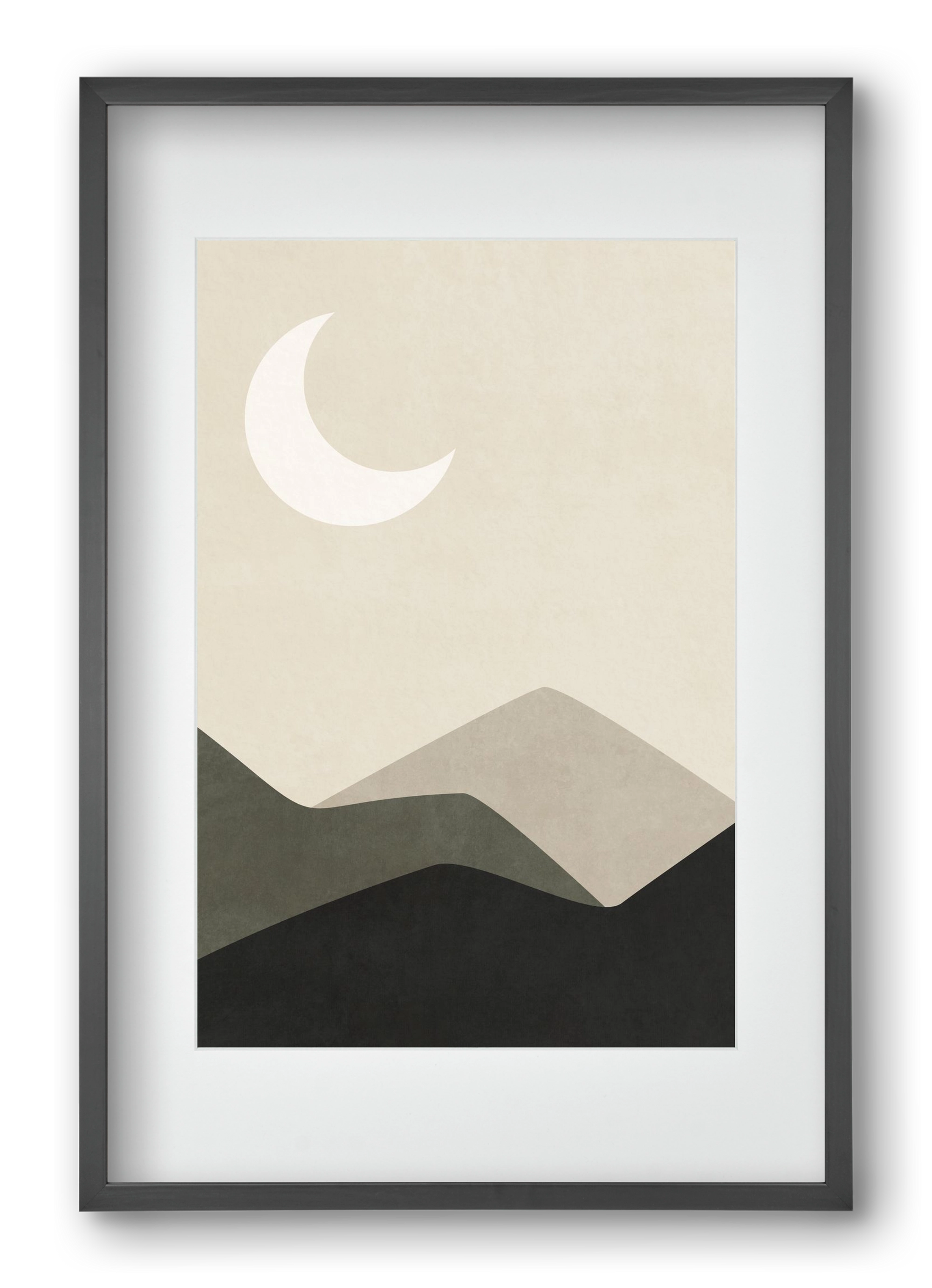 MINIMAL LANDSCAPE 01, 40x60 cm (30x45 cm), Fekete keret, paszpartuval