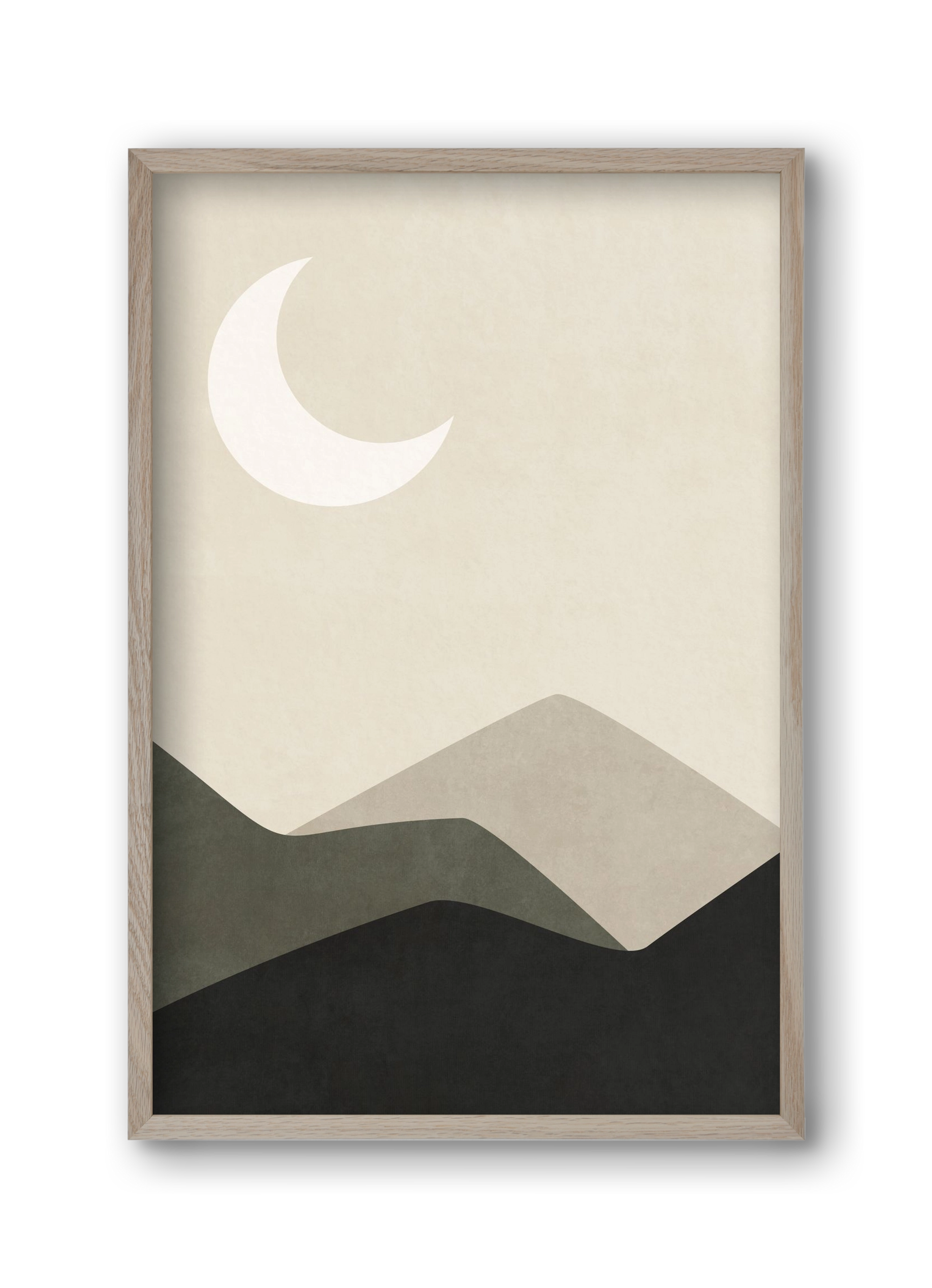 MINIMAL LANDSCAPE 01, 30x45 cm (30x45 cm), Tölgy keret