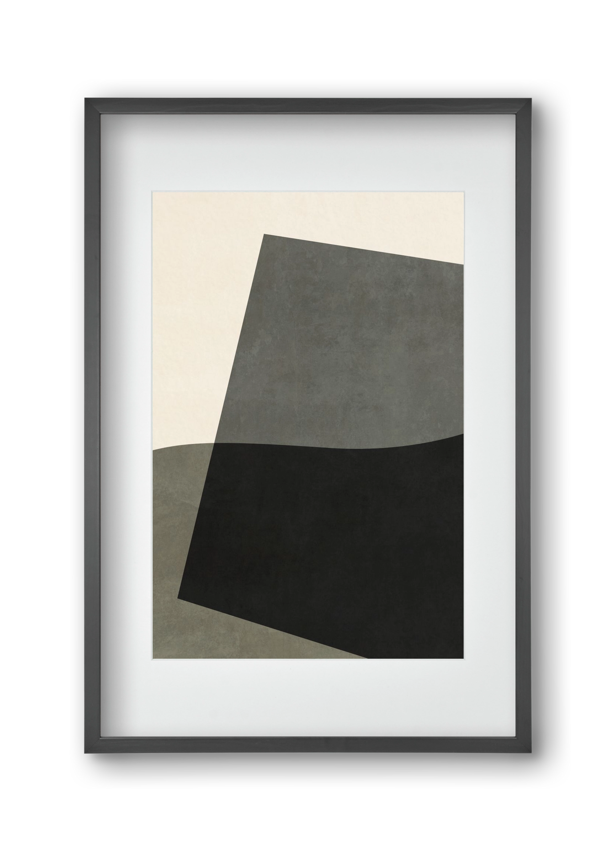 MINIMAL GEOMETRIES 03, 30x45 cm (20x30 cm), Fekete keret, paszpartuval