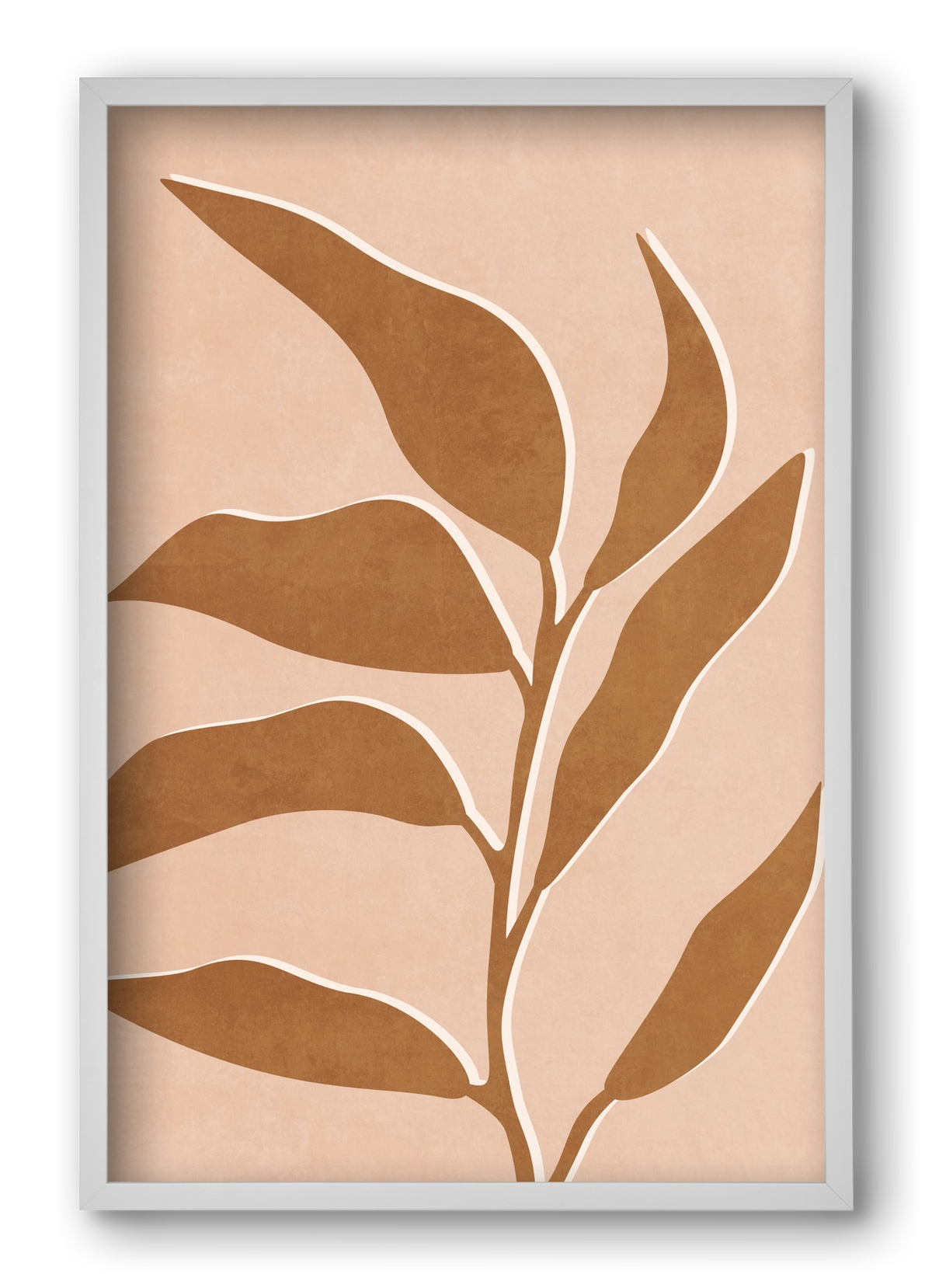 MINIMUM LEAF 01 , 40x60 cm (40x60 cm), Fehér keret