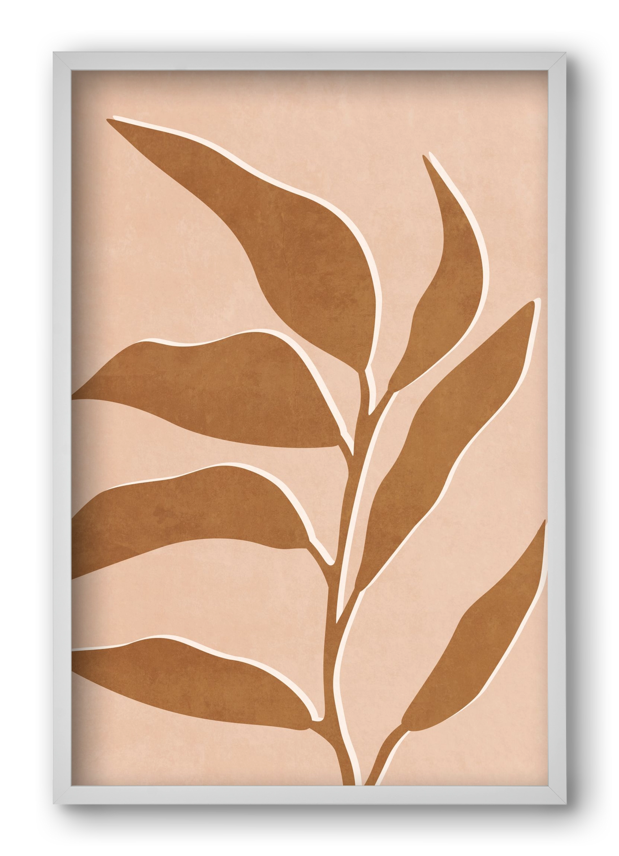 MINIMUM LEAF 01 , 40x60 cm (40x60 cm), Fehér keret