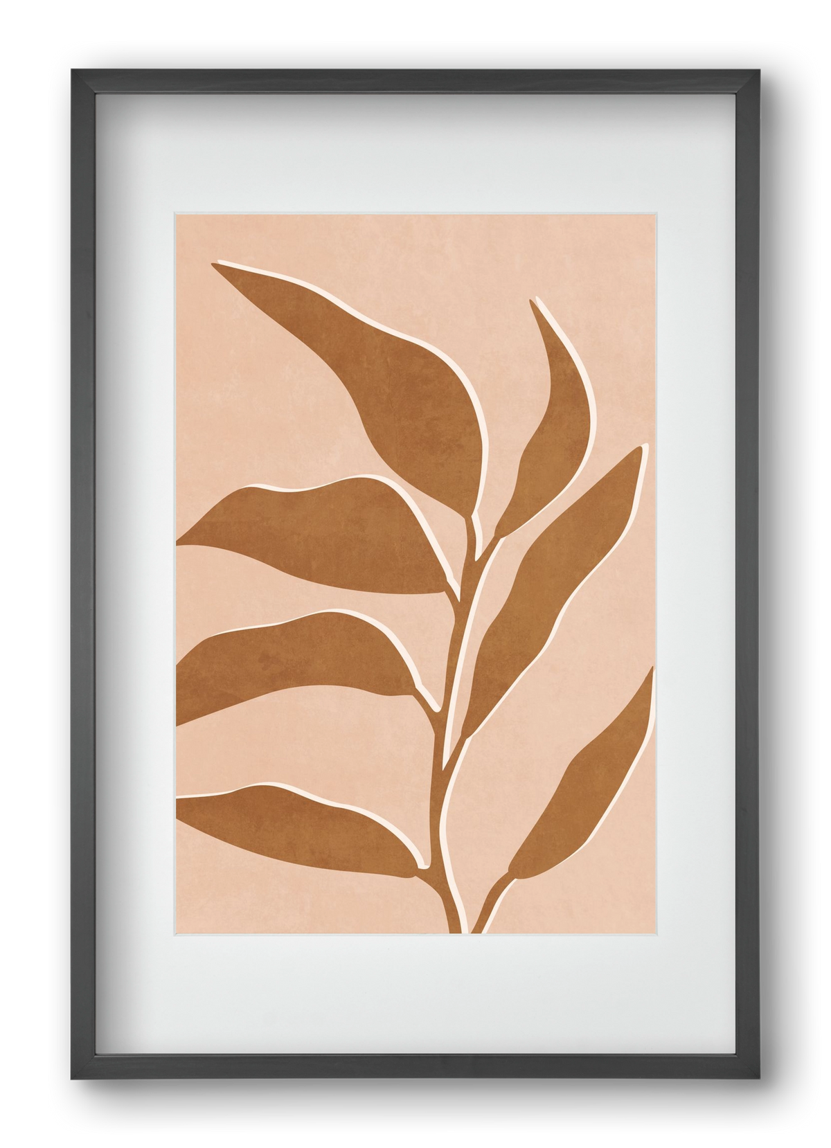 MINIMUM LEAF 01 , 40x60 cm (30x45 cm), Fekete keret, paszpartuval