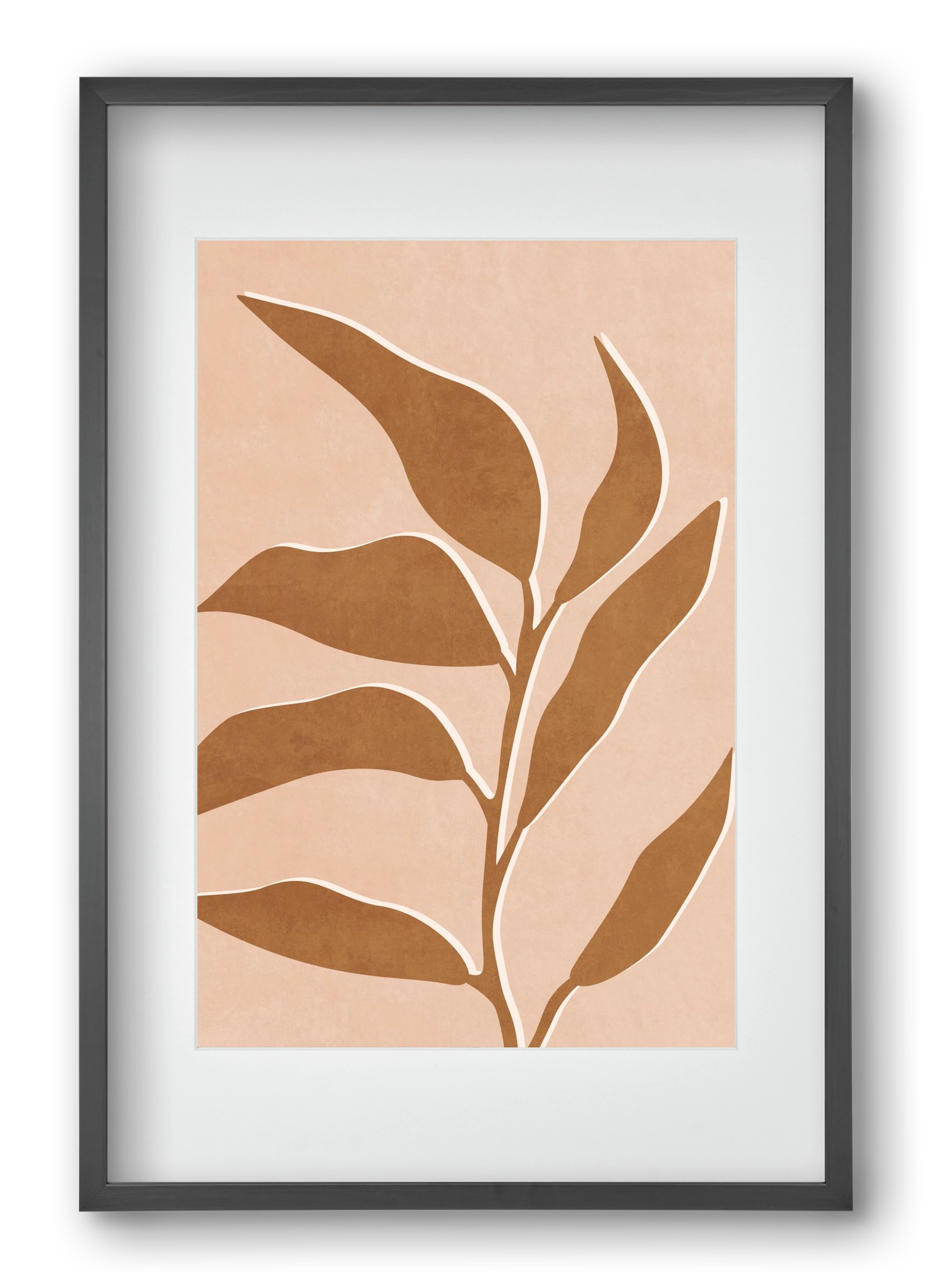 MINIMUM LEAF 01 , 40x60 cm (30x45 cm), Fekete keret, paszpartuval
