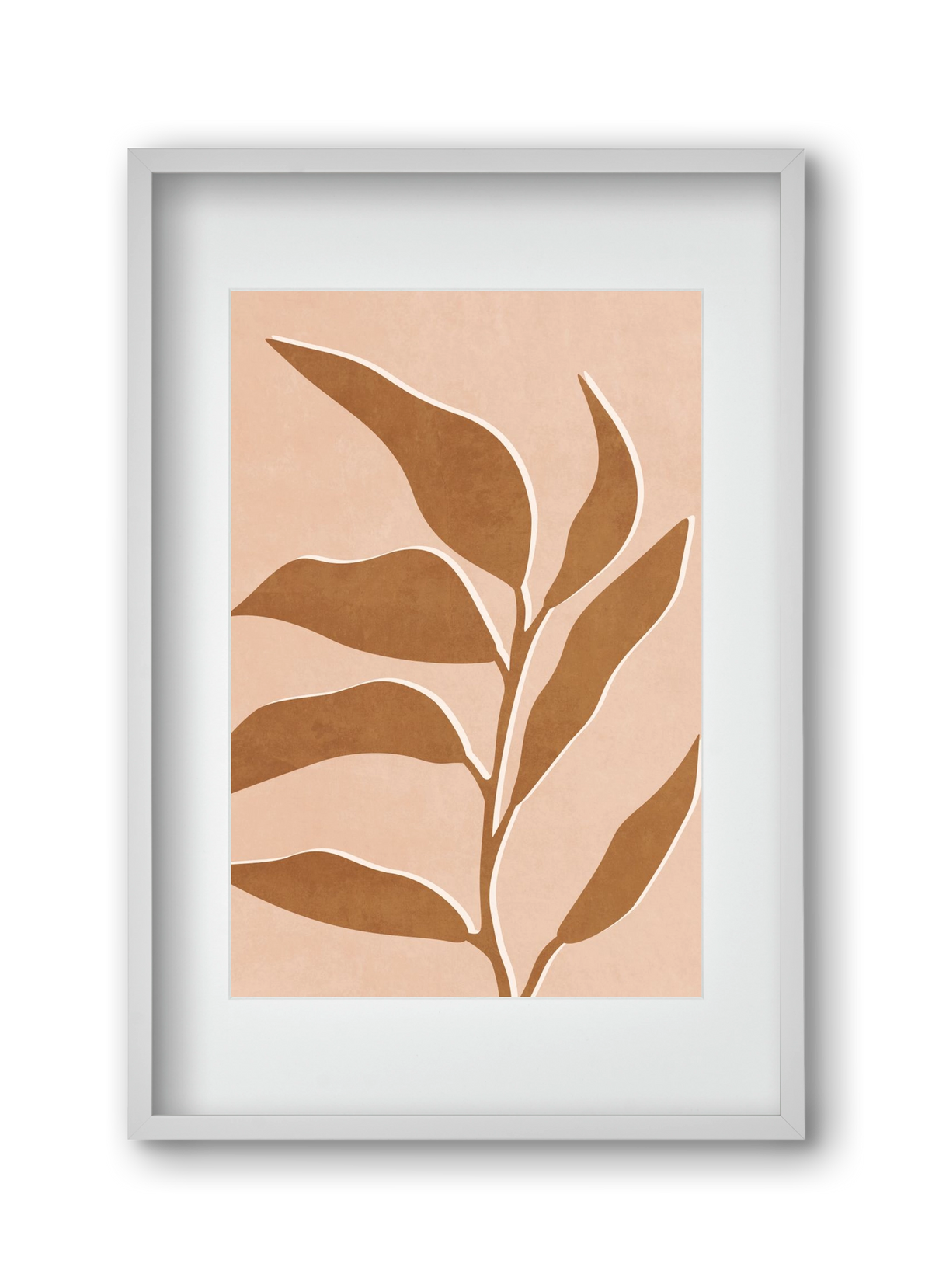 MINIMUM LEAF 01 , 30x45 cm (20x30 cm), Fehér keret, paszpartuval