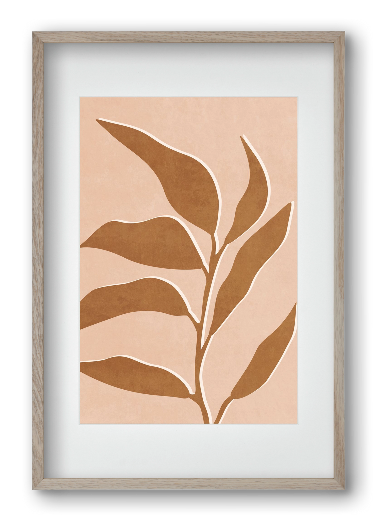 MINIMUM LEAF 01 , 40x60 cm (30x45 cm), Tölgy keret, paszpartuval