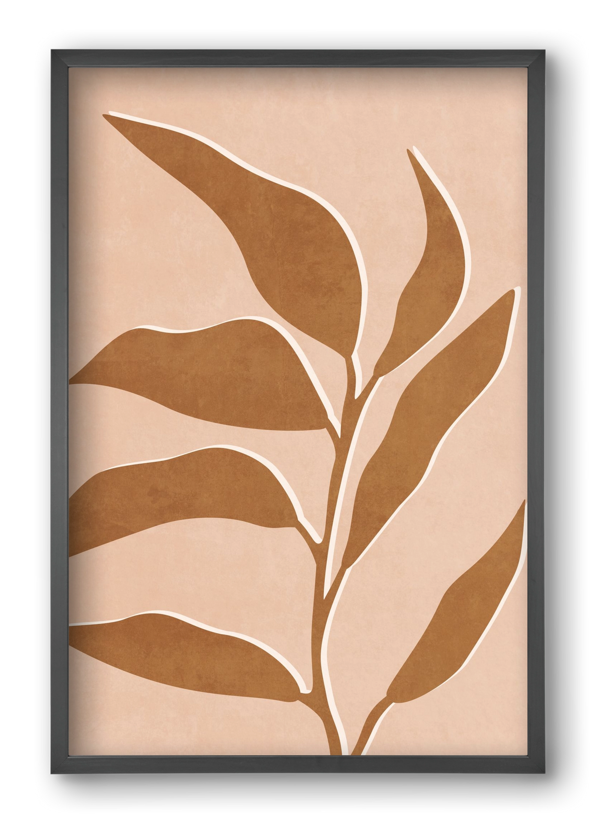 MINIMUM LEAF 01 , 40x60 cm (40x60 cm), Fekete keret