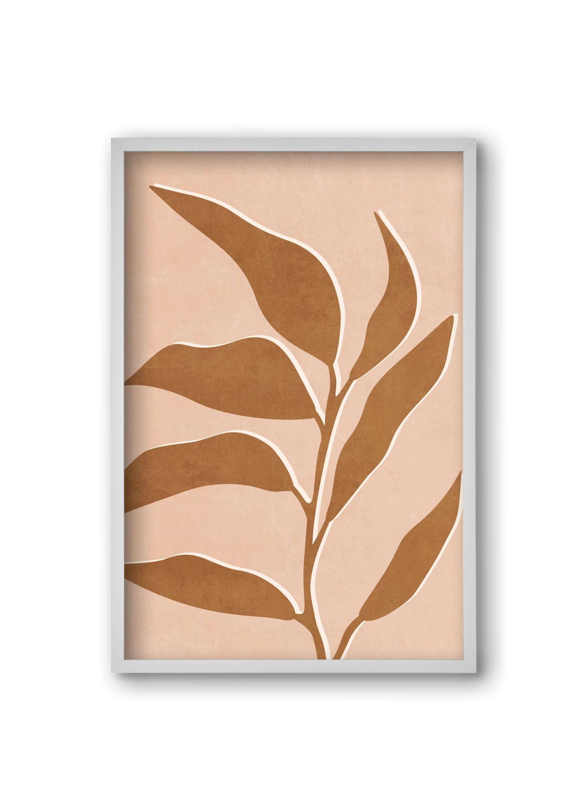 MINIMUM LEAF 01 , 20x30 cm (20x30 cm), Fehér keret