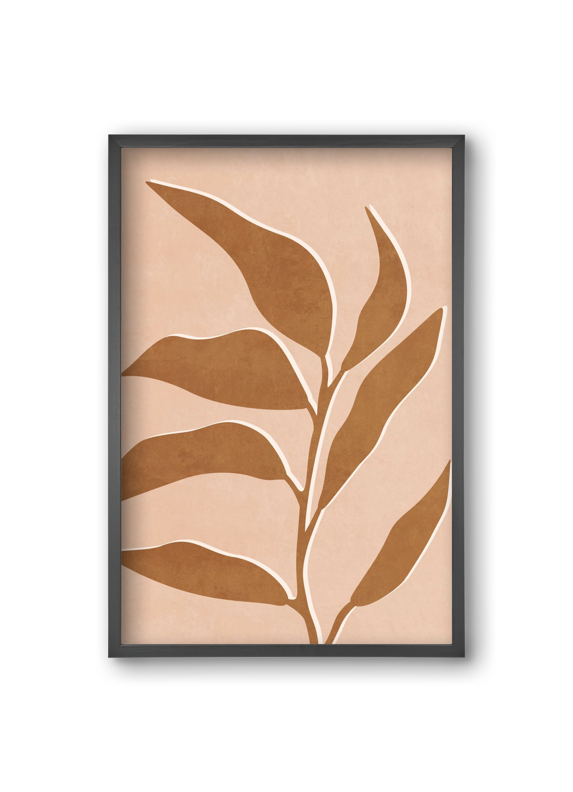 MINIMUM LEAF 01 , 20x30 cm (20x30 cm), Fekete keret