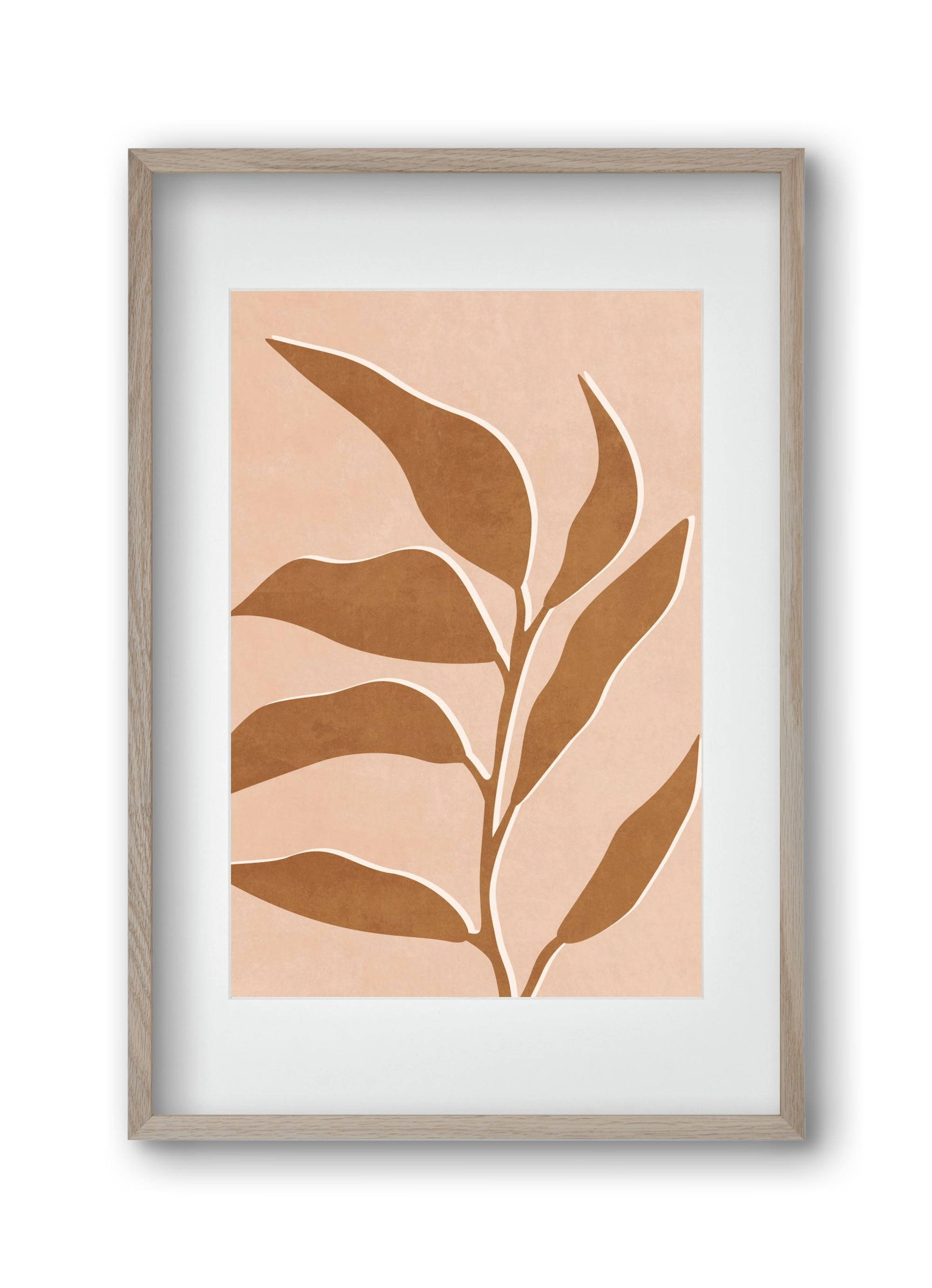 MINIMUM LEAF 01 , 30x45 cm (20x30 cm), Tölgy keret, paszpartuval