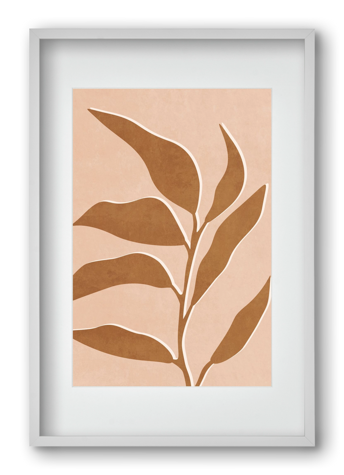 MINIMUM LEAF 01 , 40x60 cm (30x45 cm), Fehér keret, paszpartuval