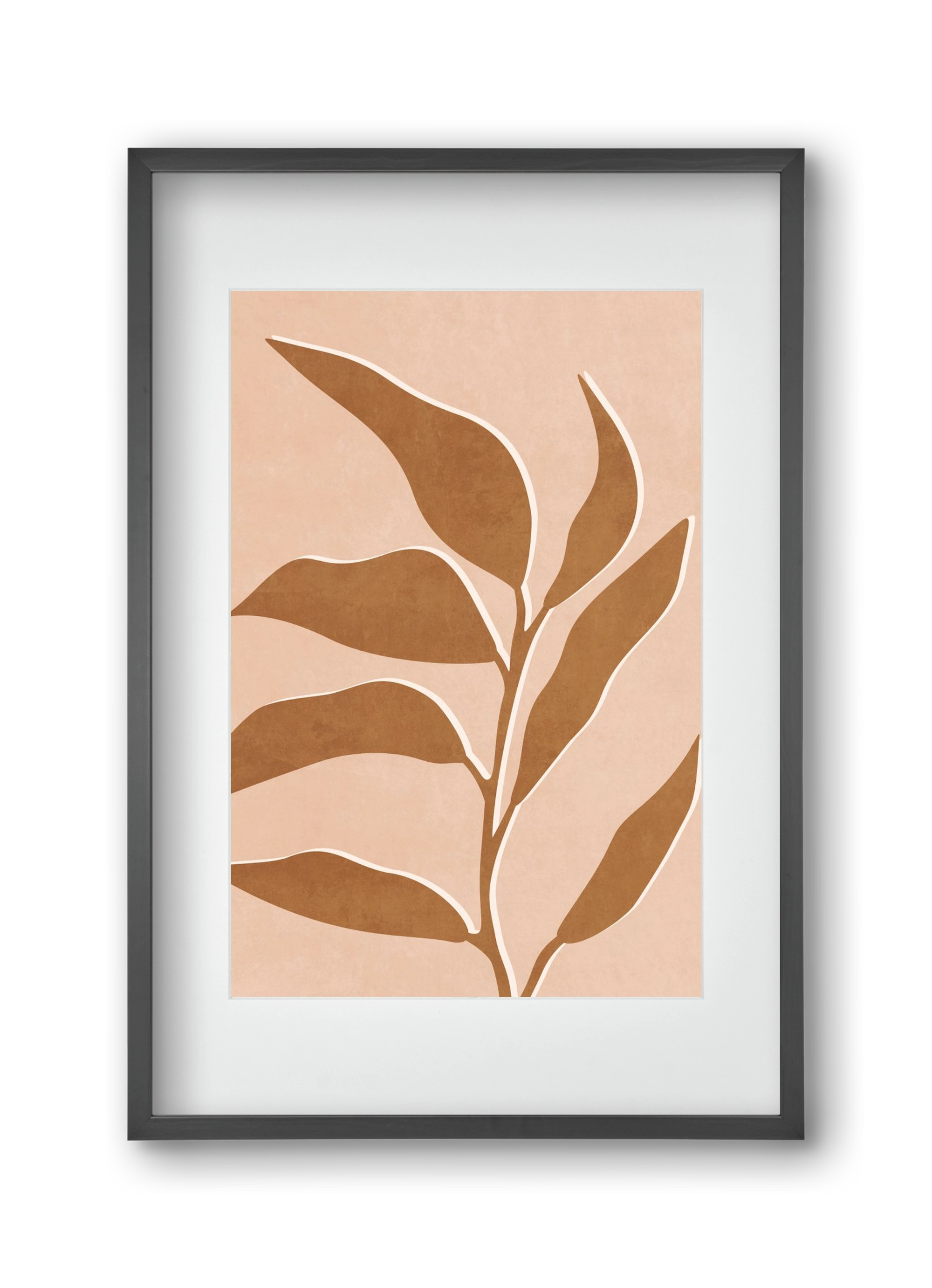 MINIMUM LEAF 01 , 30x45 cm (20x30 cm), Fekete keret, paszpartuval