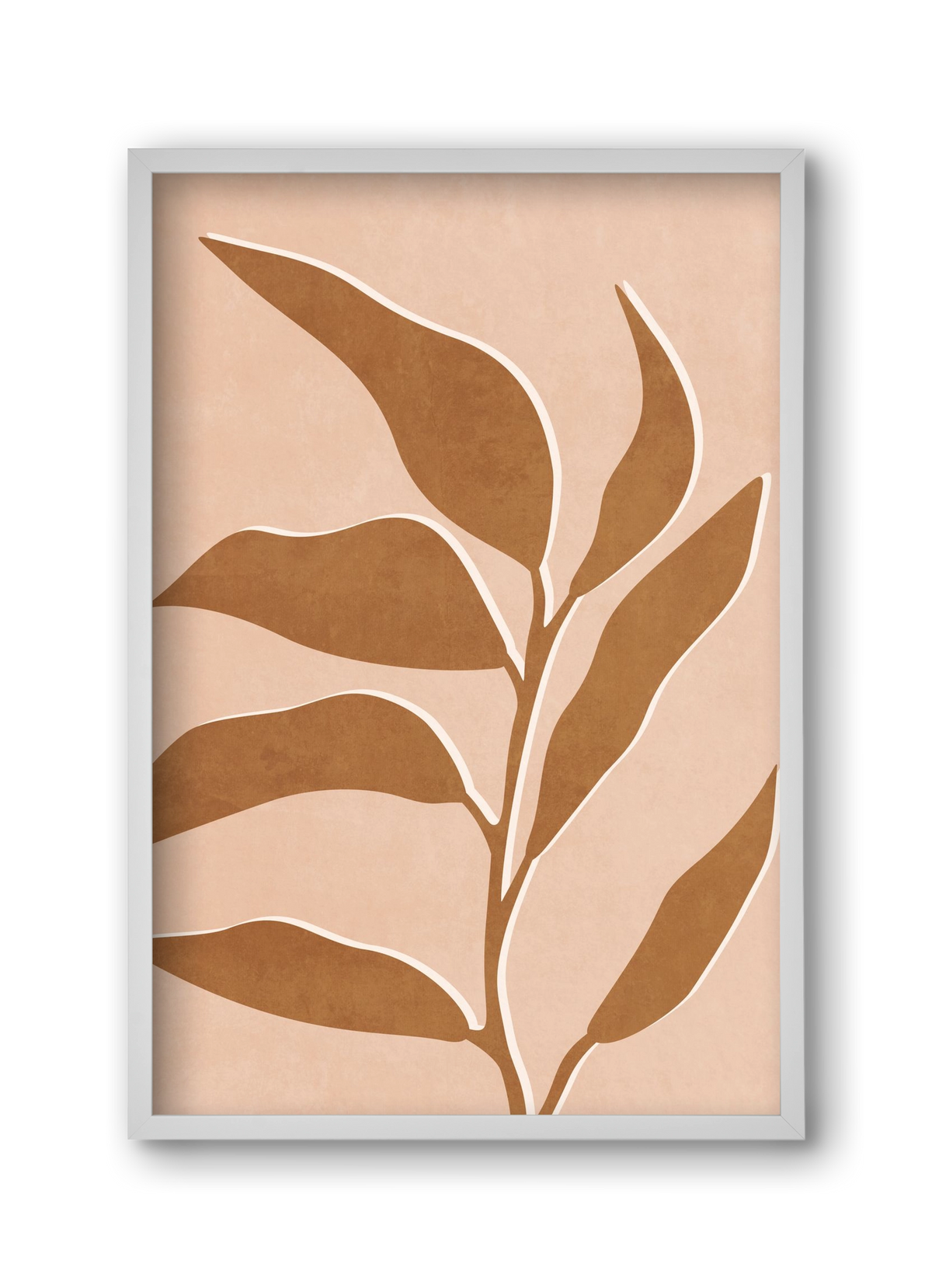 MINIMUM LEAF 01 , 30x45 cm (30x45 cm), Fehér keret