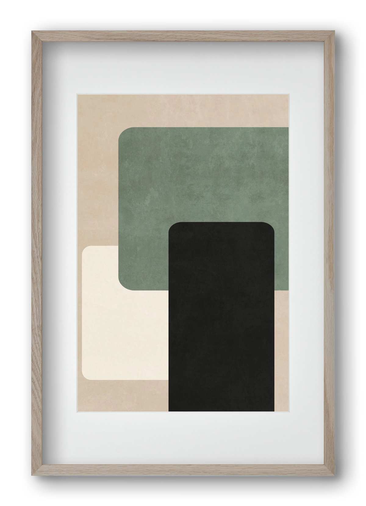 MINIMUM GEOMETRIES 03, 40x60 cm (30x45 cm), Tölgy keret, paszpartuval