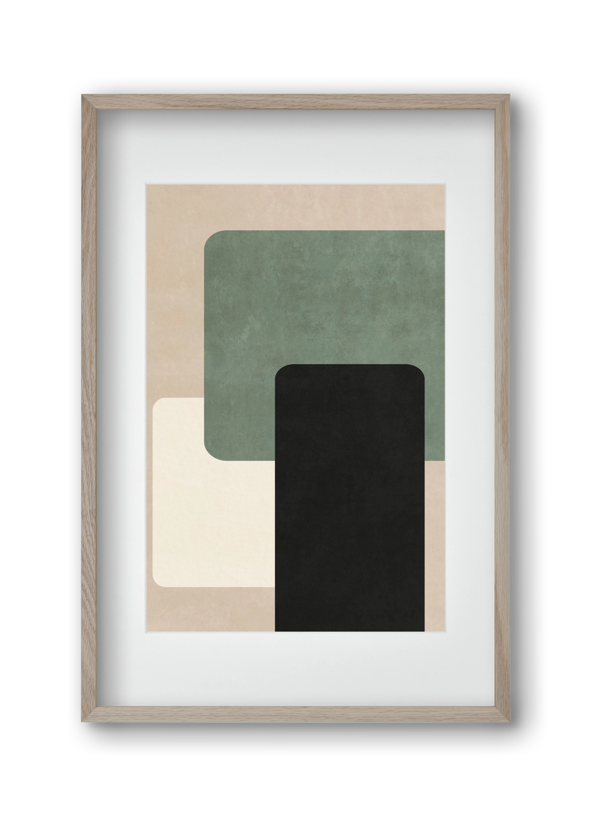 MINIMUM GEOMETRIES 03, 30x45 cm (20x30 cm), Tölgy keret, paszpartuval