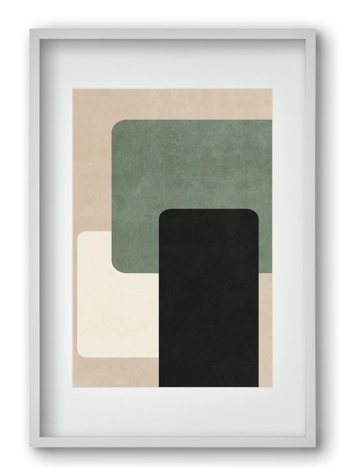 MINIMUM GEOMETRIES 03, 40x60 cm (30x45 cm), Fehér keret, paszpartuval