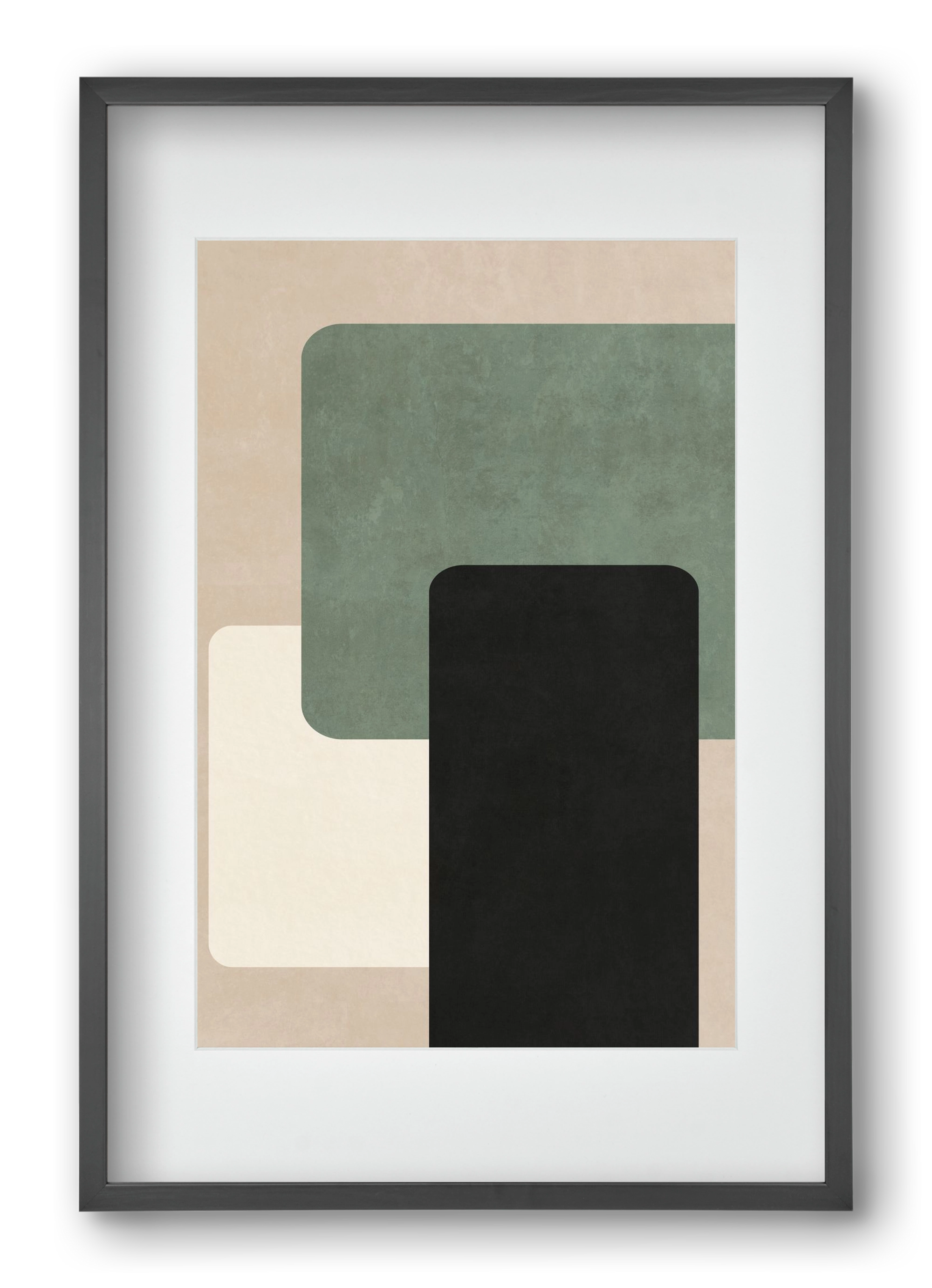 MINIMUM GEOMETRIES 03, 40x60 cm (30x45 cm), Fekete keret, paszpartuval