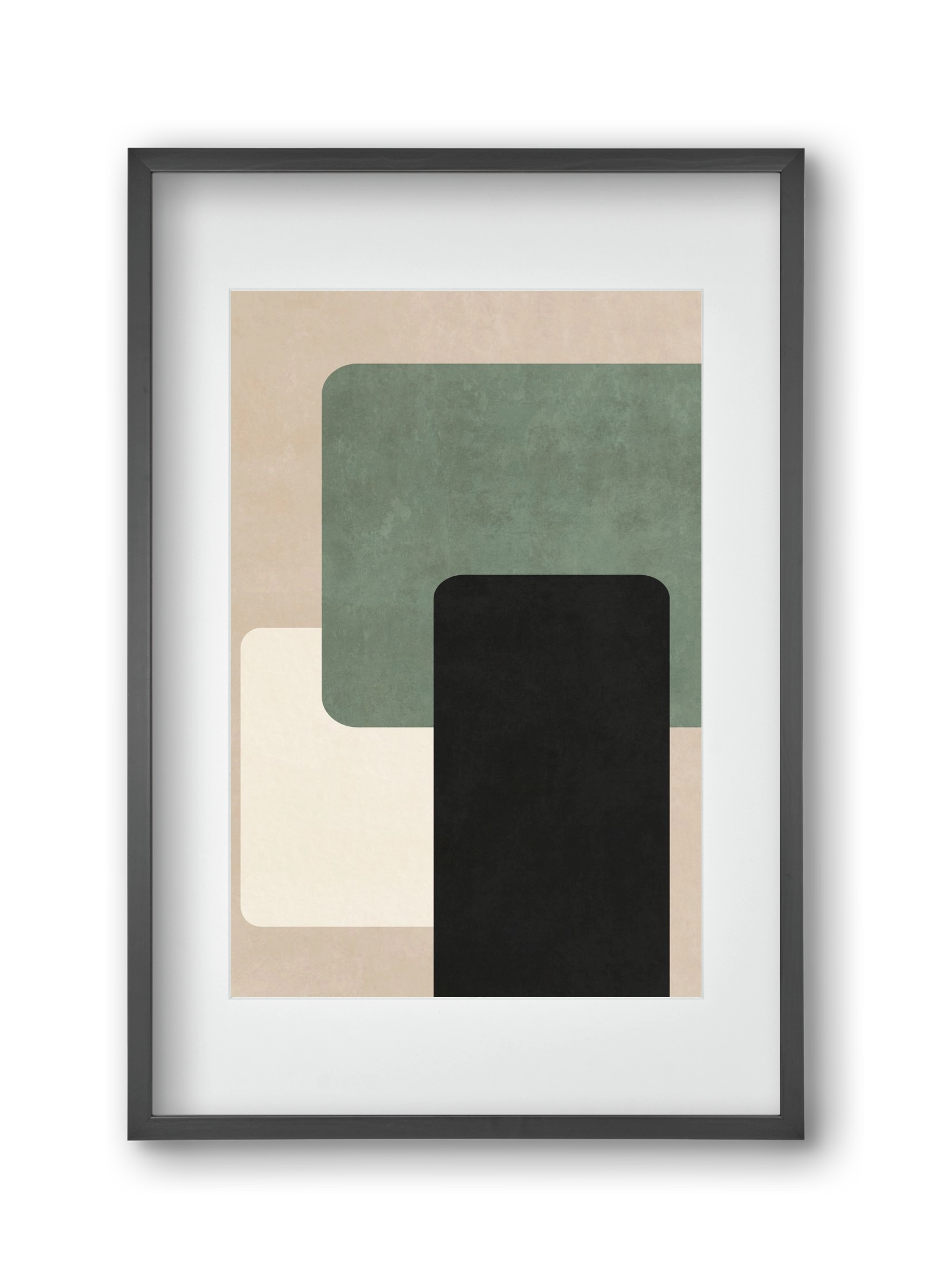 MINIMUM GEOMETRIES 03, 30x45 cm (20x30 cm), Fekete keret, paszpartuval