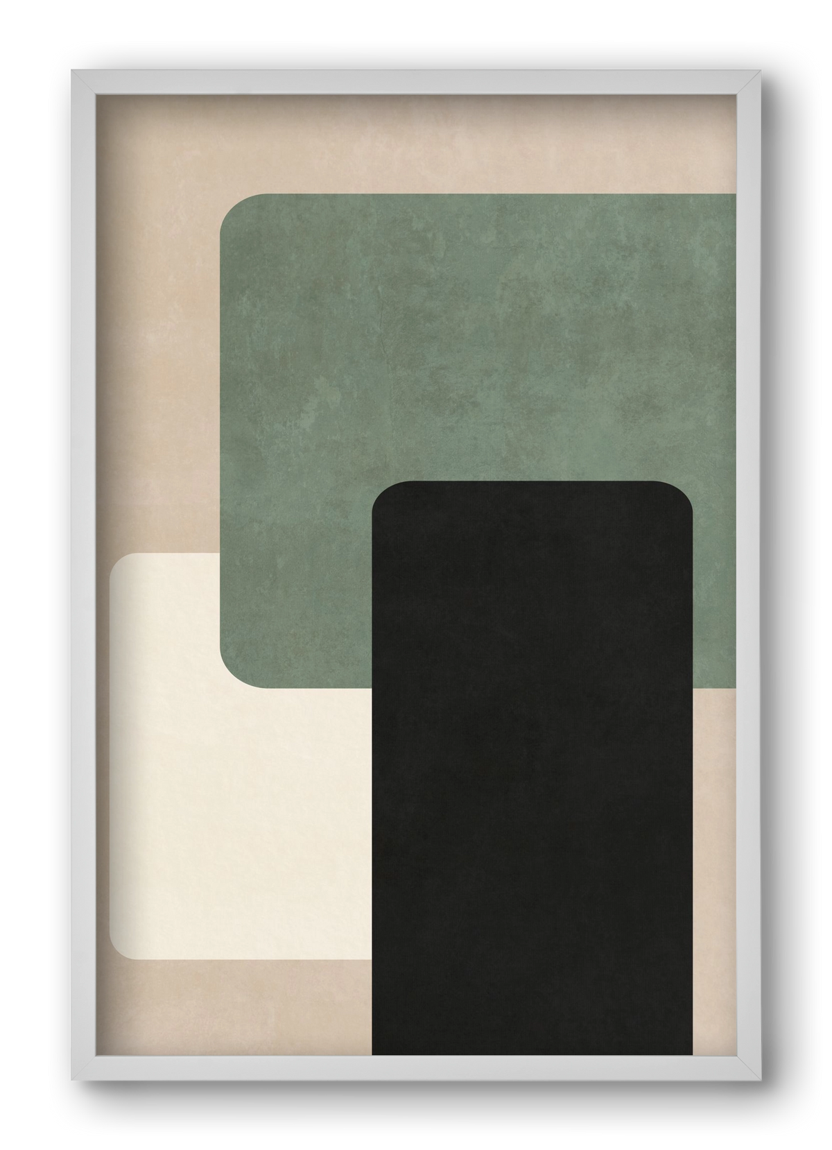 MINIMUM GEOMETRIES 03, 40x60 cm (40x60 cm), Fehér keret