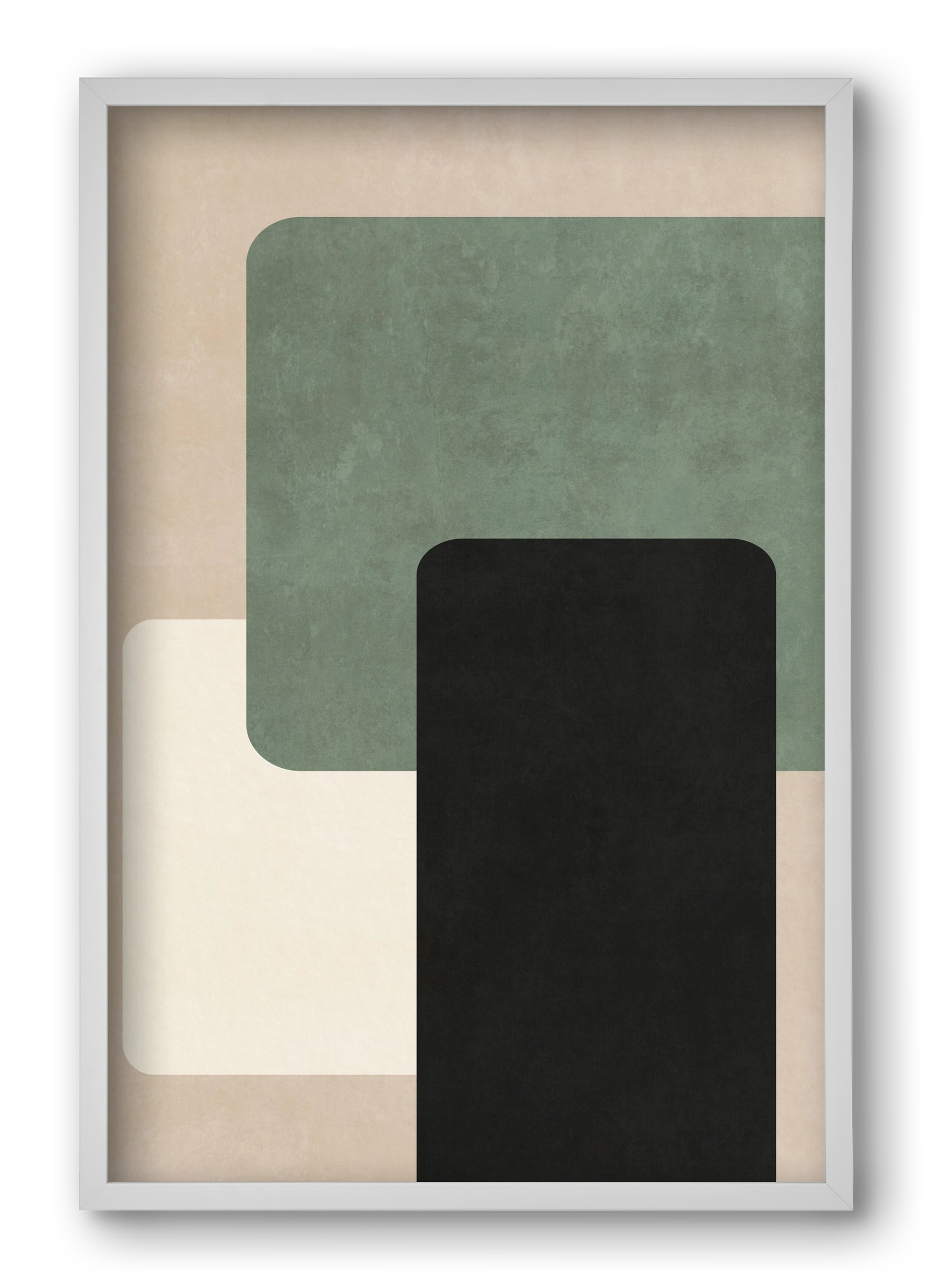 MINIMUM GEOMETRIES 03, 40x60 cm (40x60 cm), Fehér keret