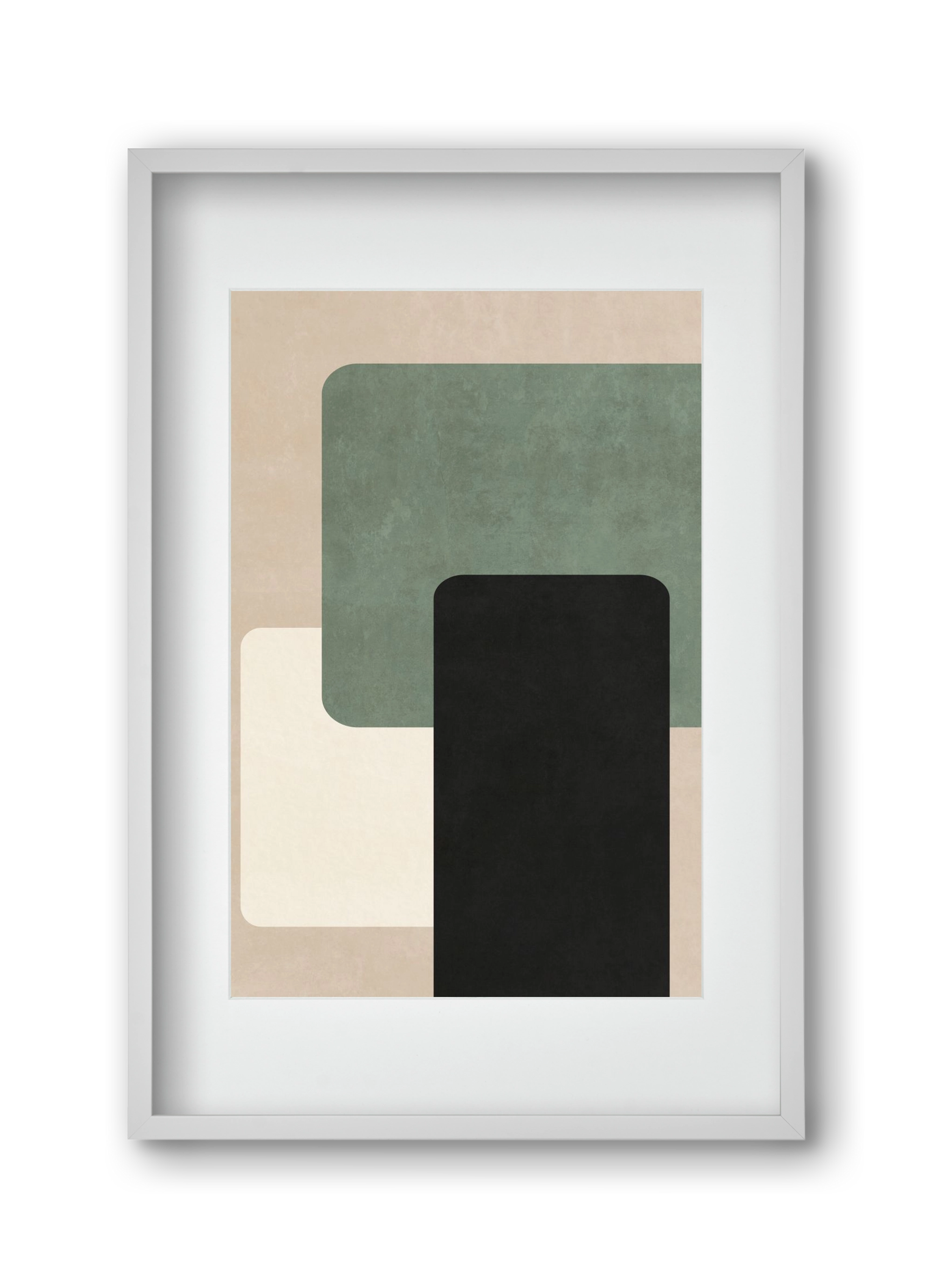 MINIMUM GEOMETRIES 03, 30x45 cm (20x30 cm), Fehér keret, paszpartuval