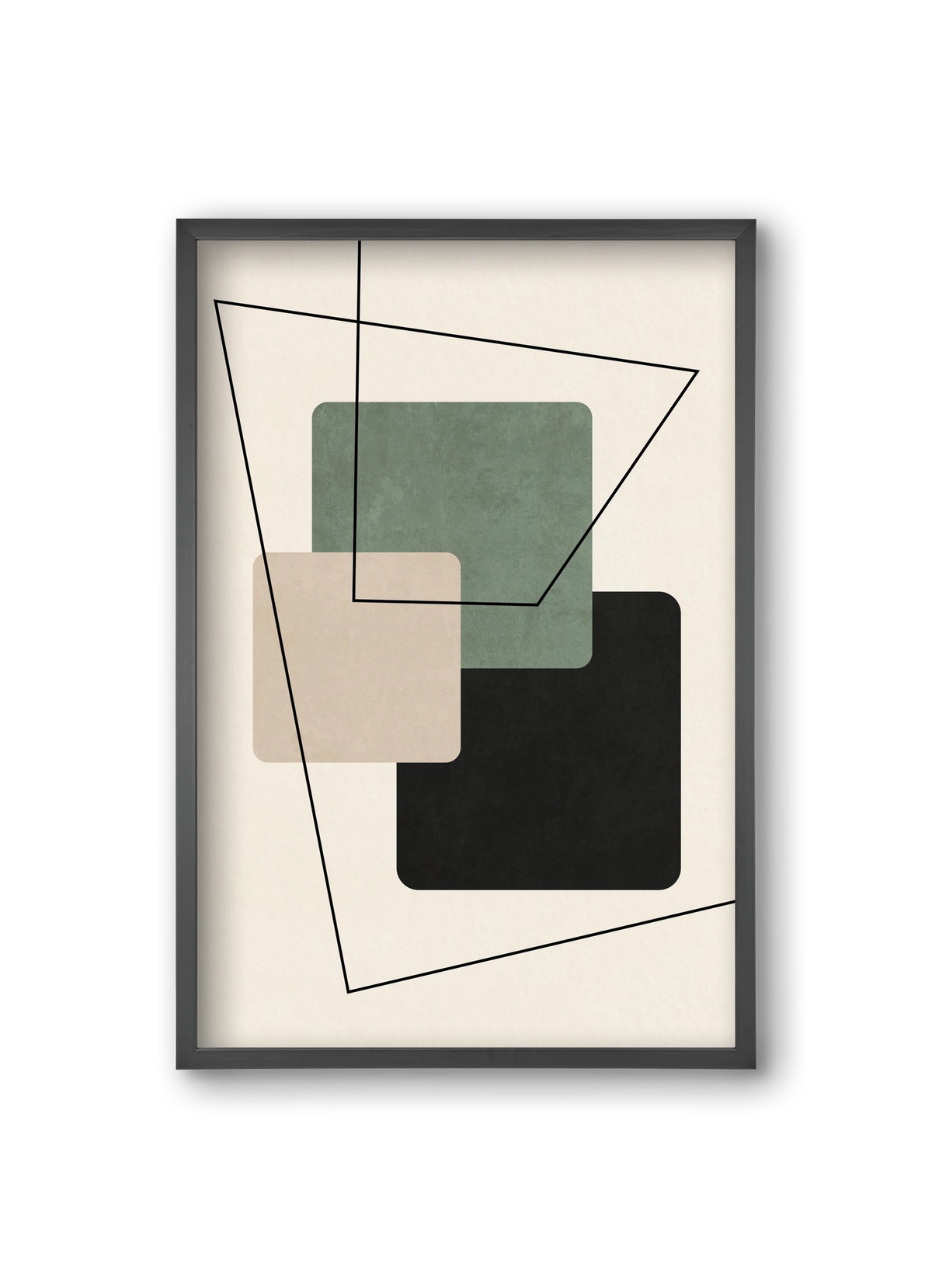 MINIMUM GEOMETRIES 01, 20x30 cm (20x30 cm), Fekete keret