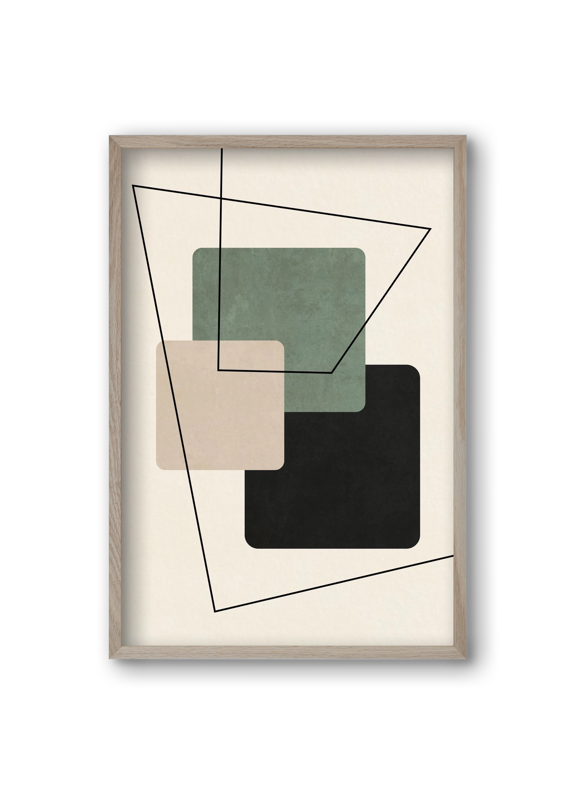 MINIMUM GEOMETRIES 01, 20x30 cm (20x30 cm), Tölgy keret