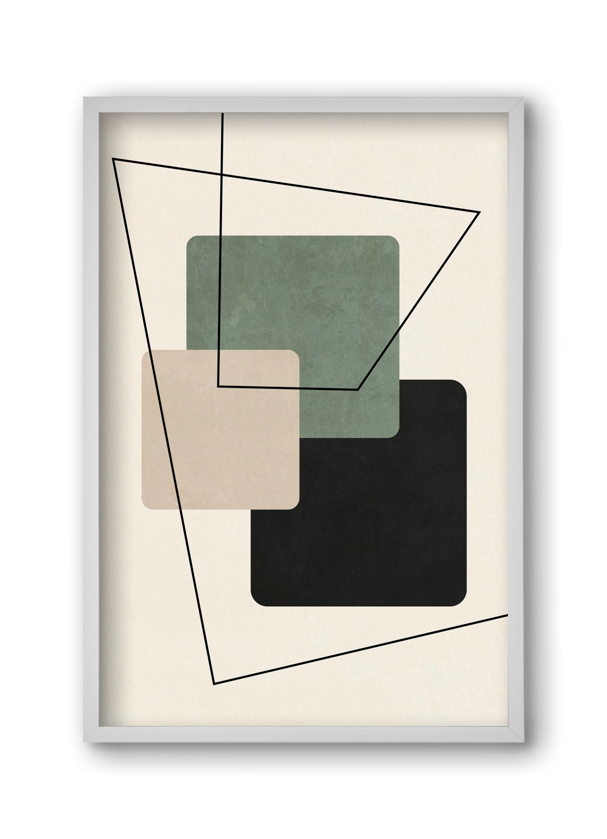 MINIMUM GEOMETRIES 01, 30x45 cm (30x45 cm), Fehér keret