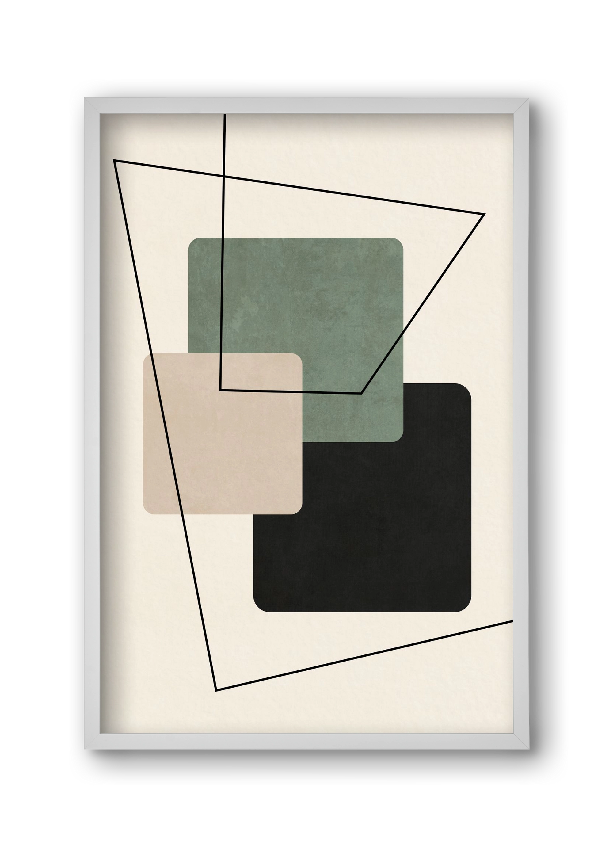 MINIMUM GEOMETRIES 01, 30x45 cm (30x45 cm), Fehér keret