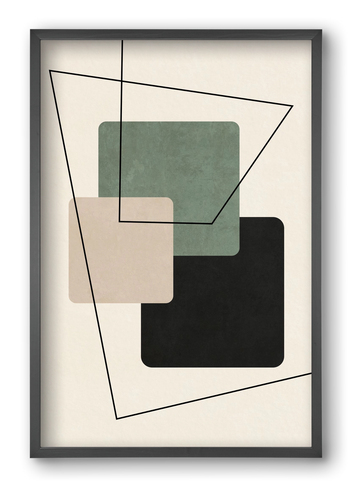 MINIMUM GEOMETRIES 01, 40x60 cm (40x60 cm), Fekete keret