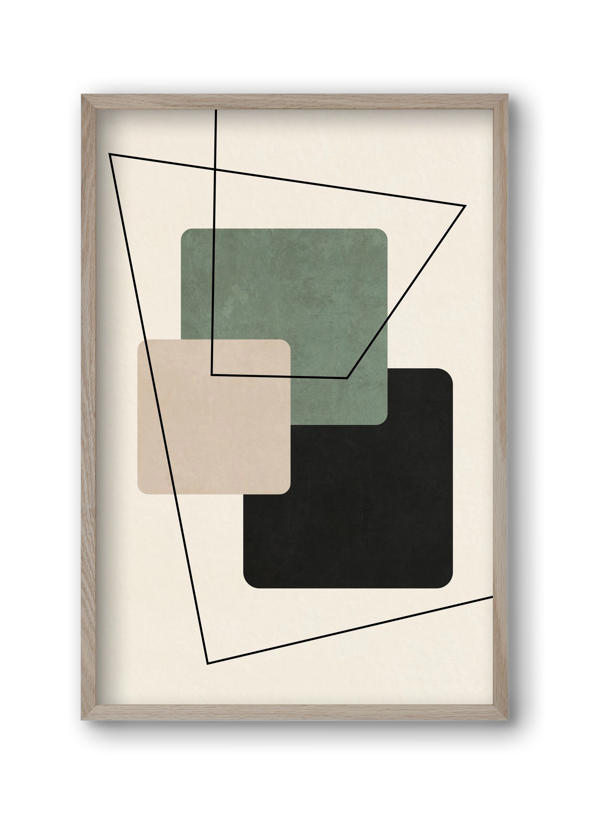 MINIMUM GEOMETRIES 01, 30x45 cm (30x45 cm), Tölgy keret