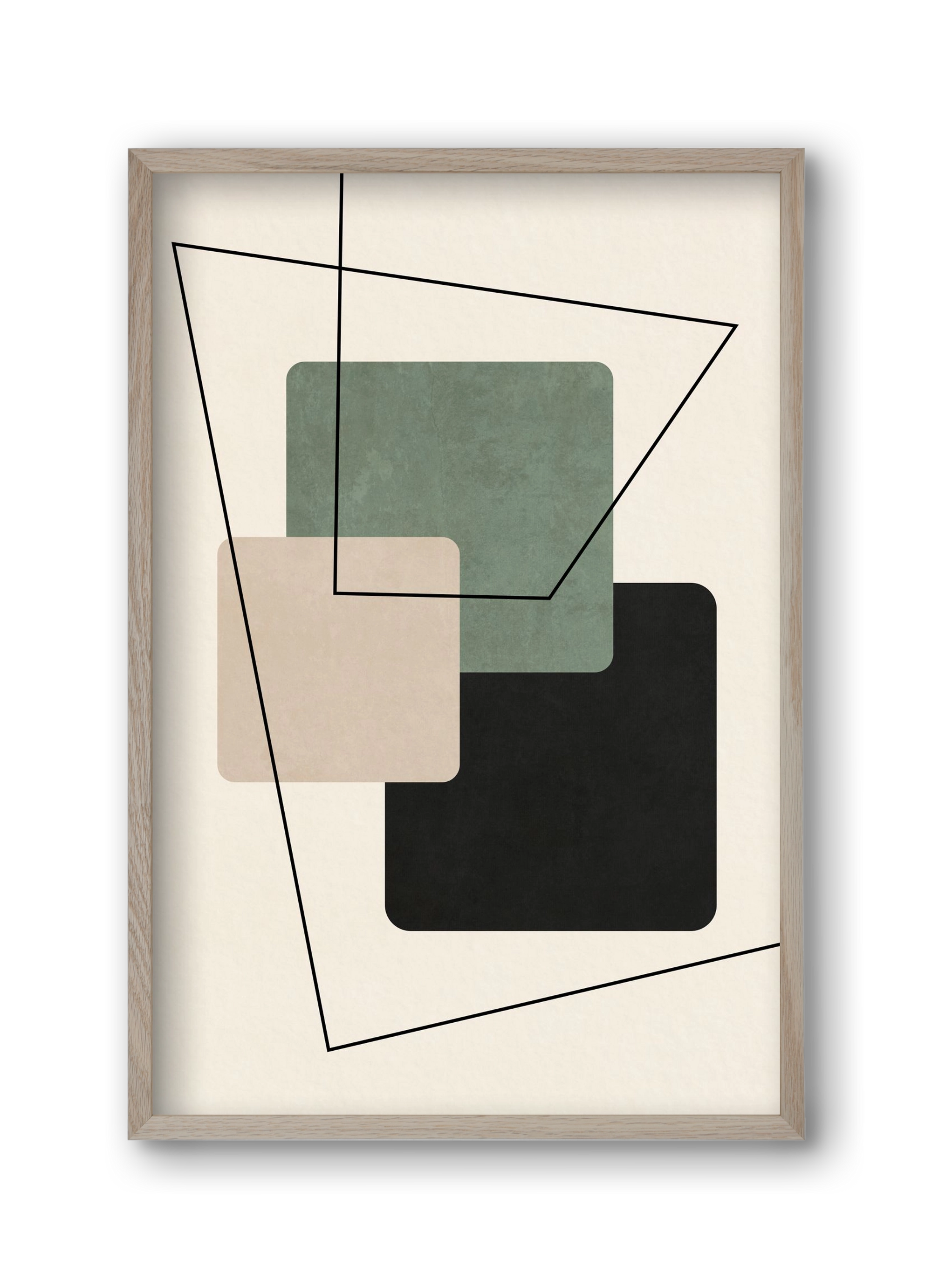 MINIMUM GEOMETRIES 01, 30x45 cm (30x45 cm), Tölgy keret