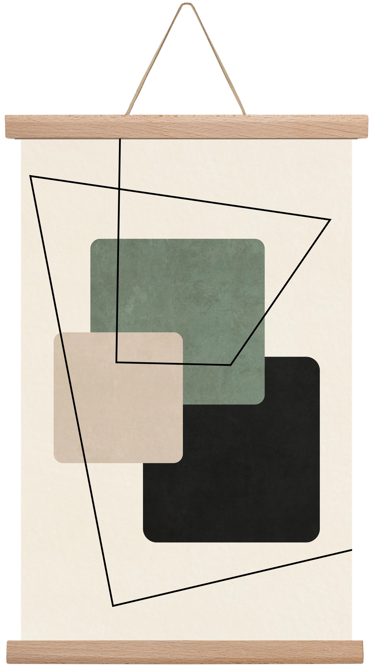 MINIMUM GEOMETRIES 01, 30x45 cm (30x45 cm), Tölgy akasztó