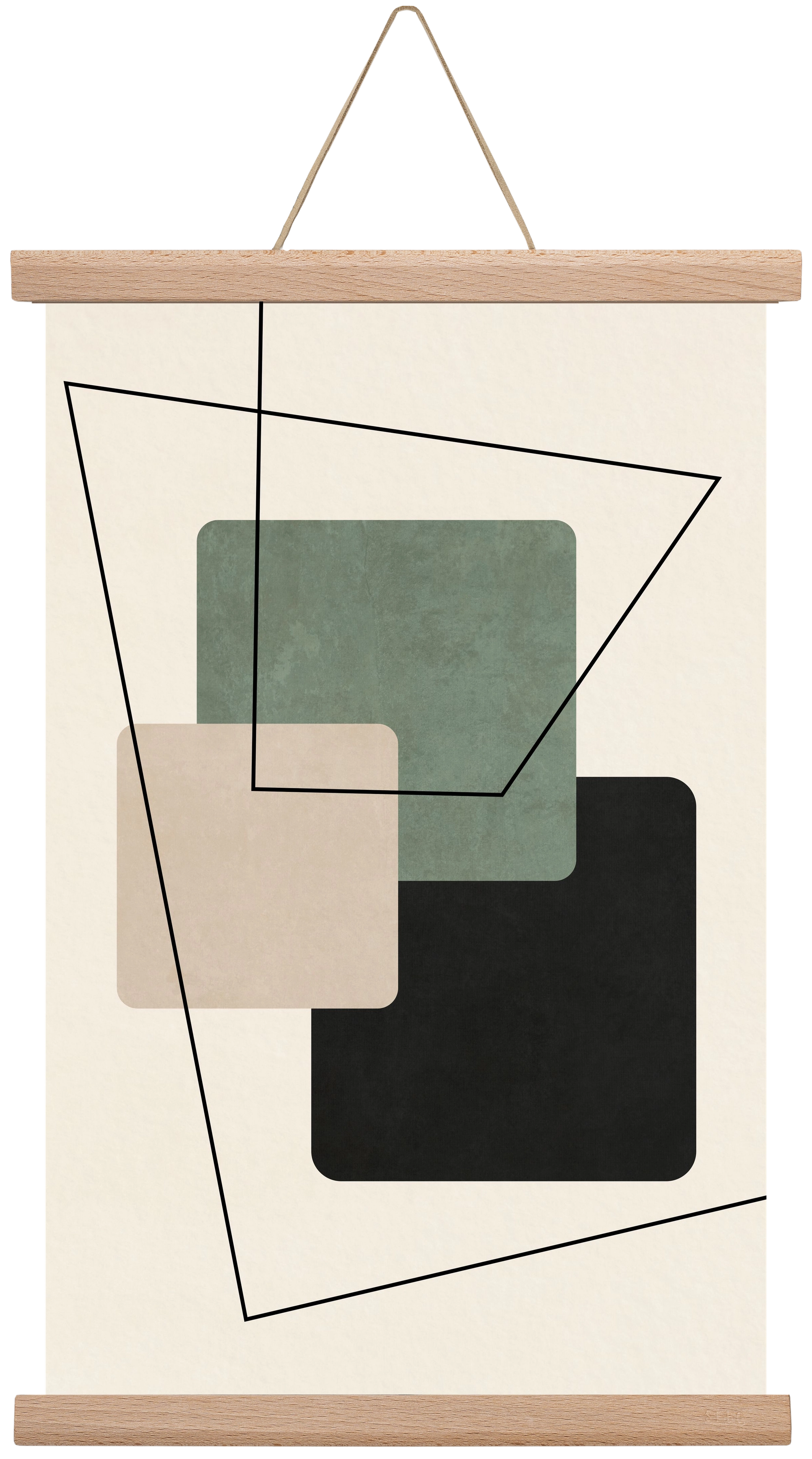 MINIMUM GEOMETRIES 01, 30x45 cm (30x45 cm), Tölgy akasztó