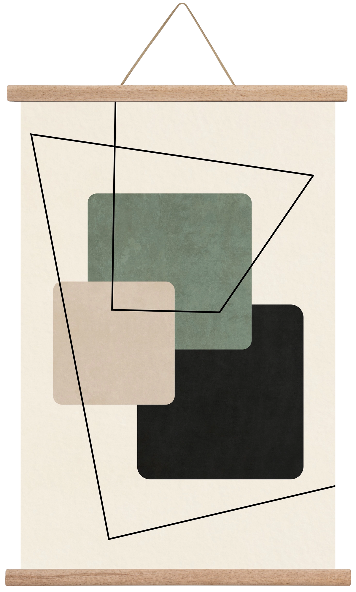 MINIMUM GEOMETRIES 01, 40x60 cm (40x60 cm), Tölgy akasztó