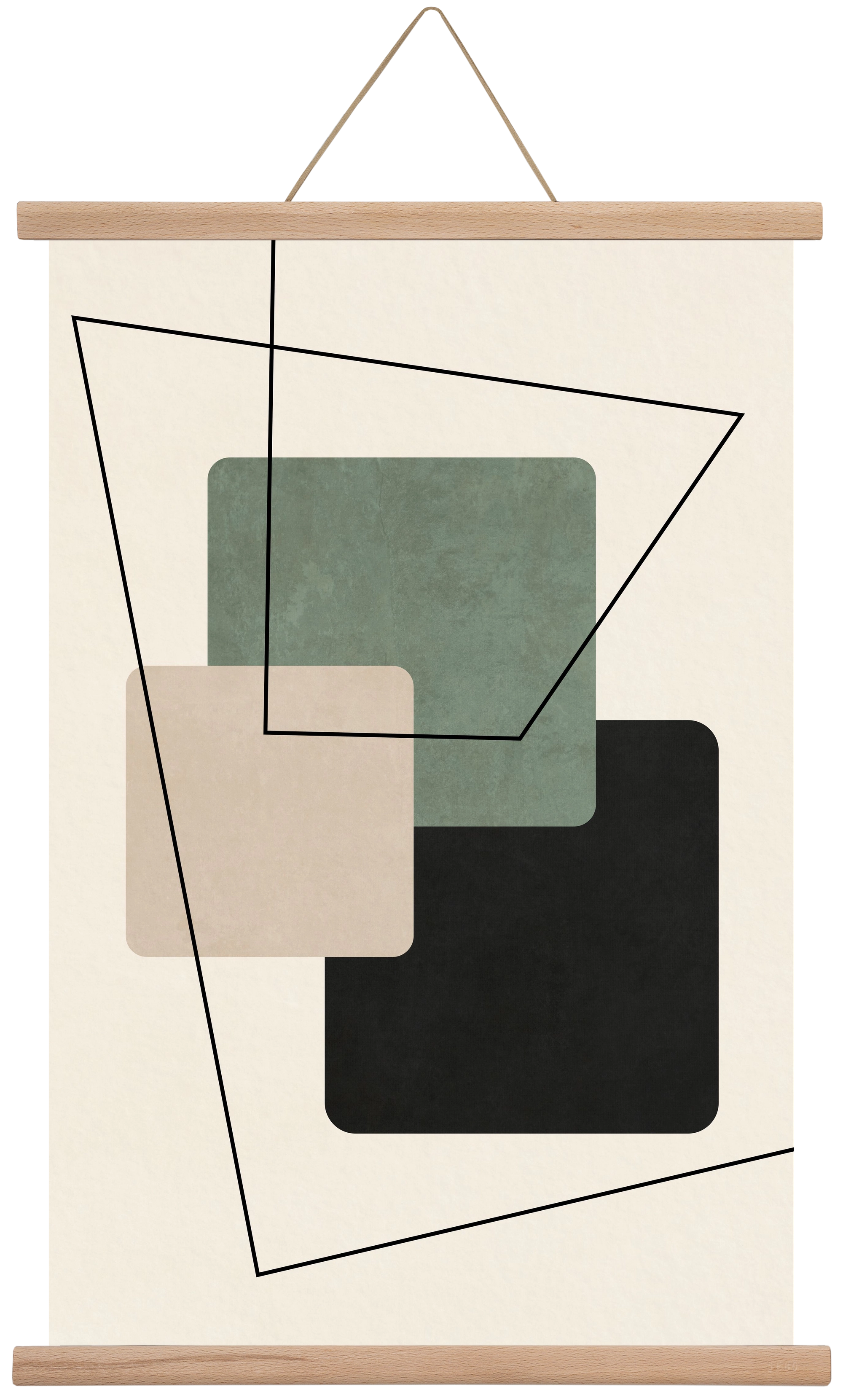 MINIMUM GEOMETRIES 01, 40x60 cm (40x60 cm), Tölgy akasztó