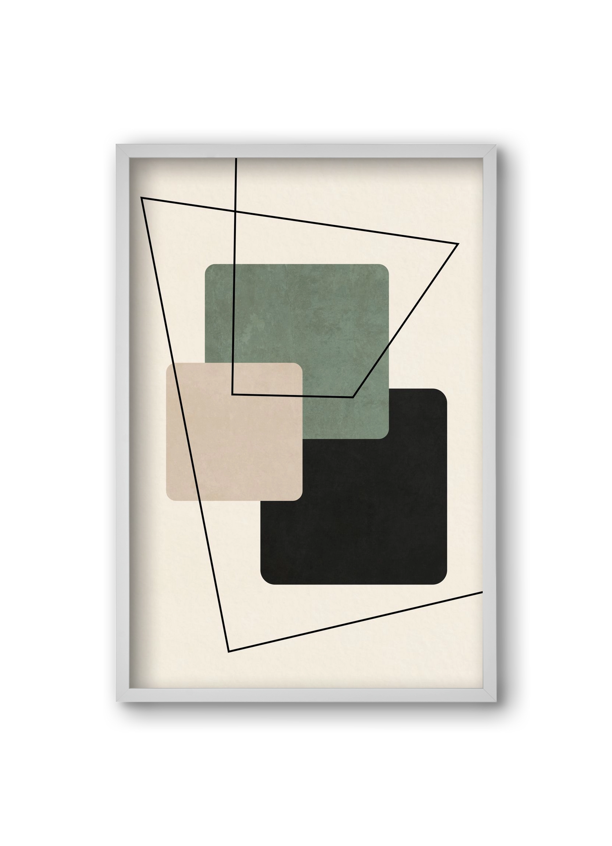 MINIMUM GEOMETRIES 01, 20x30 cm (20x30 cm), Fehér keret