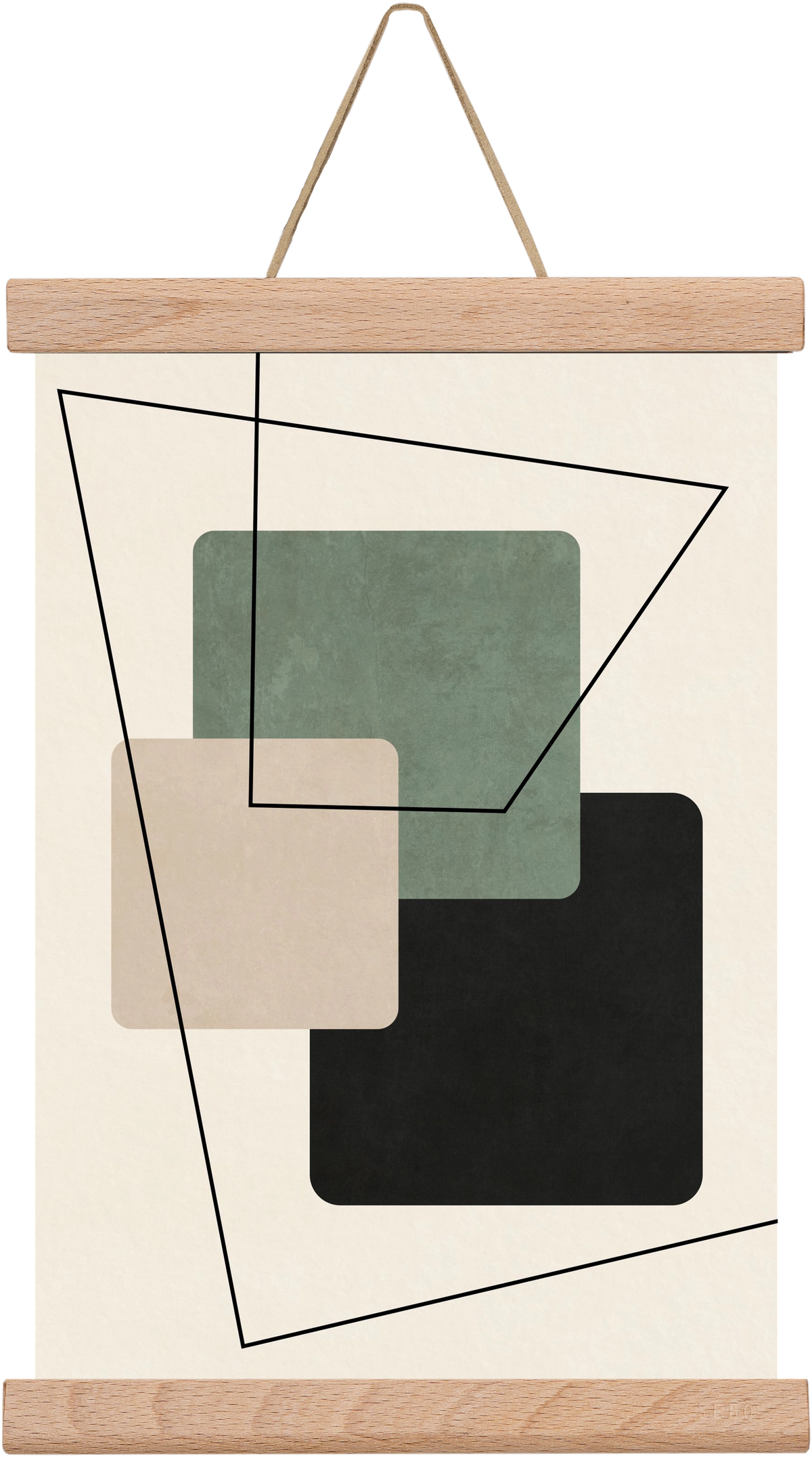 MINIMUM GEOMETRIES 01, 20x30 cm (20x30 cm), Tölgy akasztó