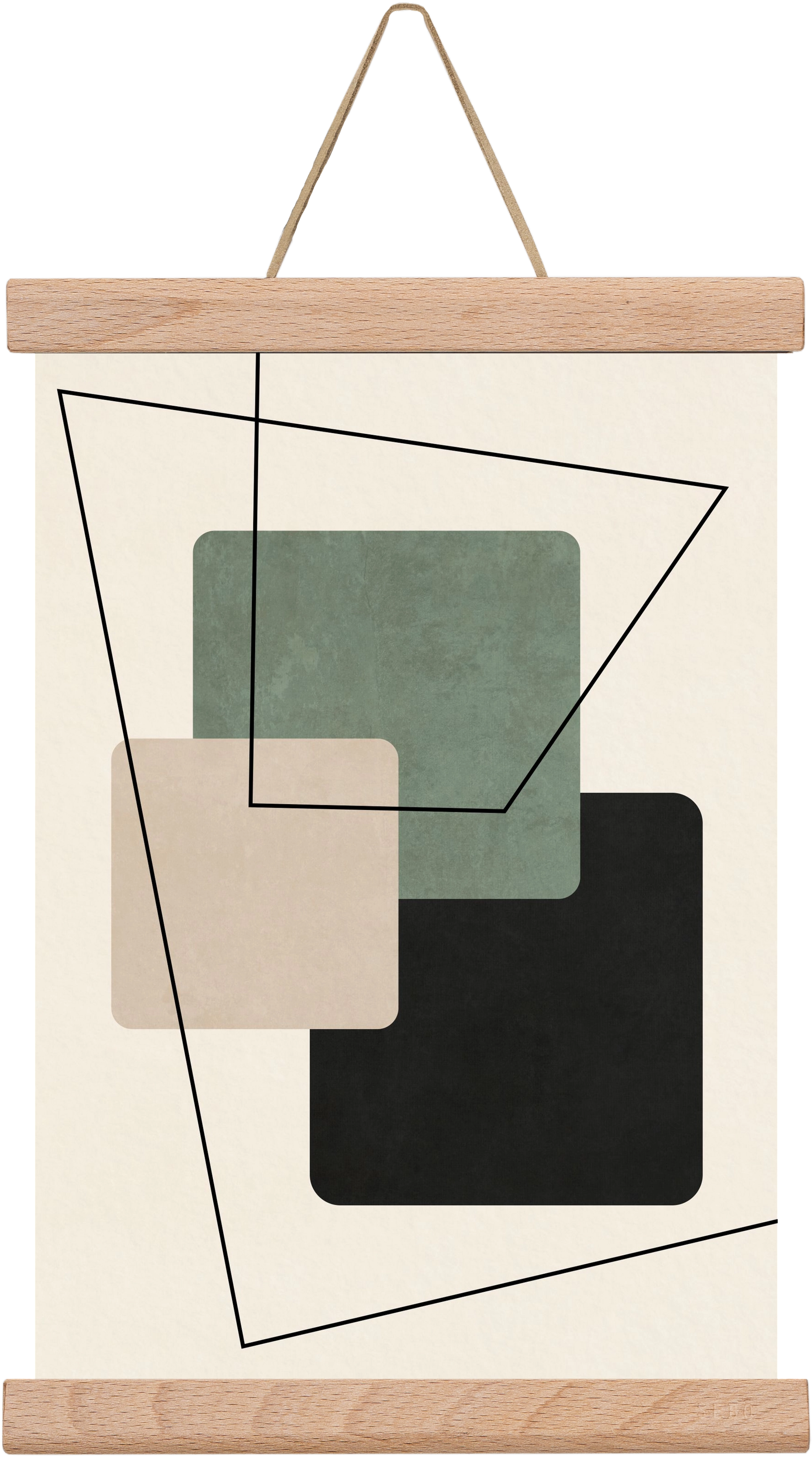 MINIMUM GEOMETRIES 01, 20x30 cm (20x30 cm), Tölgy akasztó