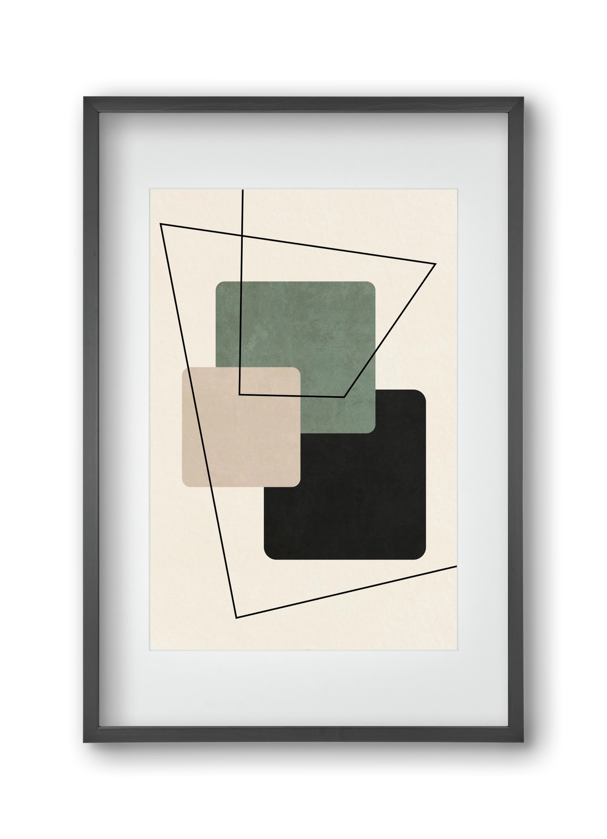 MINIMUM GEOMETRIES 01, 30x45 cm (20x30 cm), Fekete keret, paszpartuval